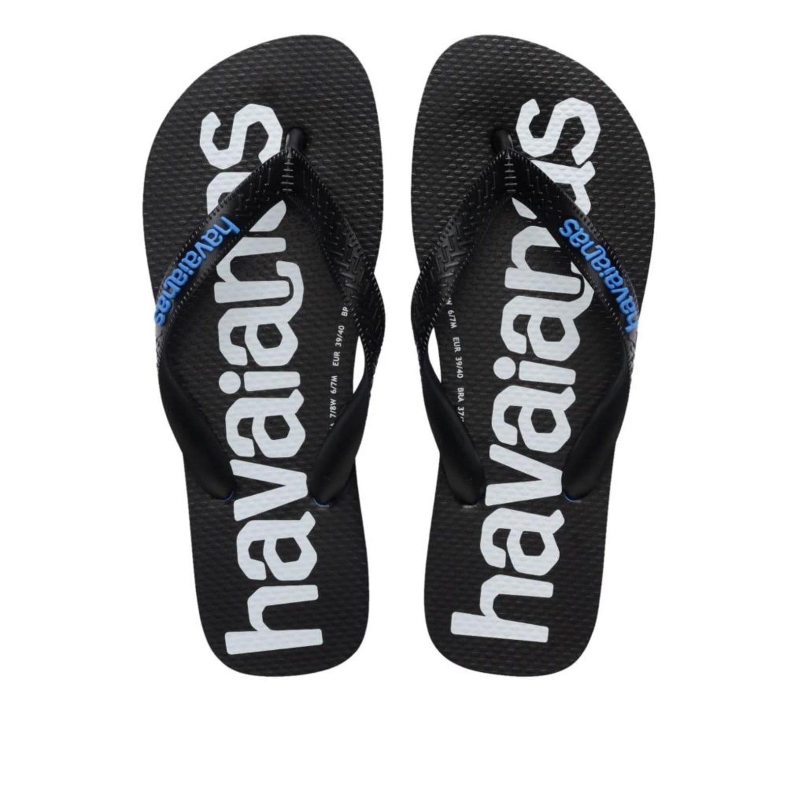 Vista principal Chinelo Masculino Havaianas Logomania2 Fc Azul/Preto Incolor Havaianas incolor azul