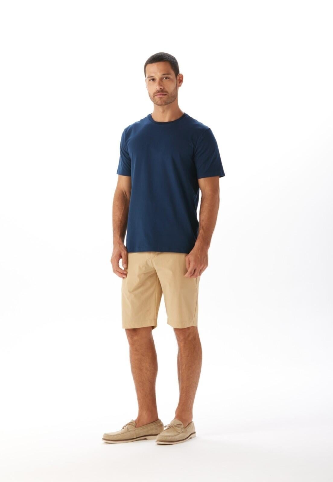 Bermuda Chino Slim Alfaiataria Traymon Escuro