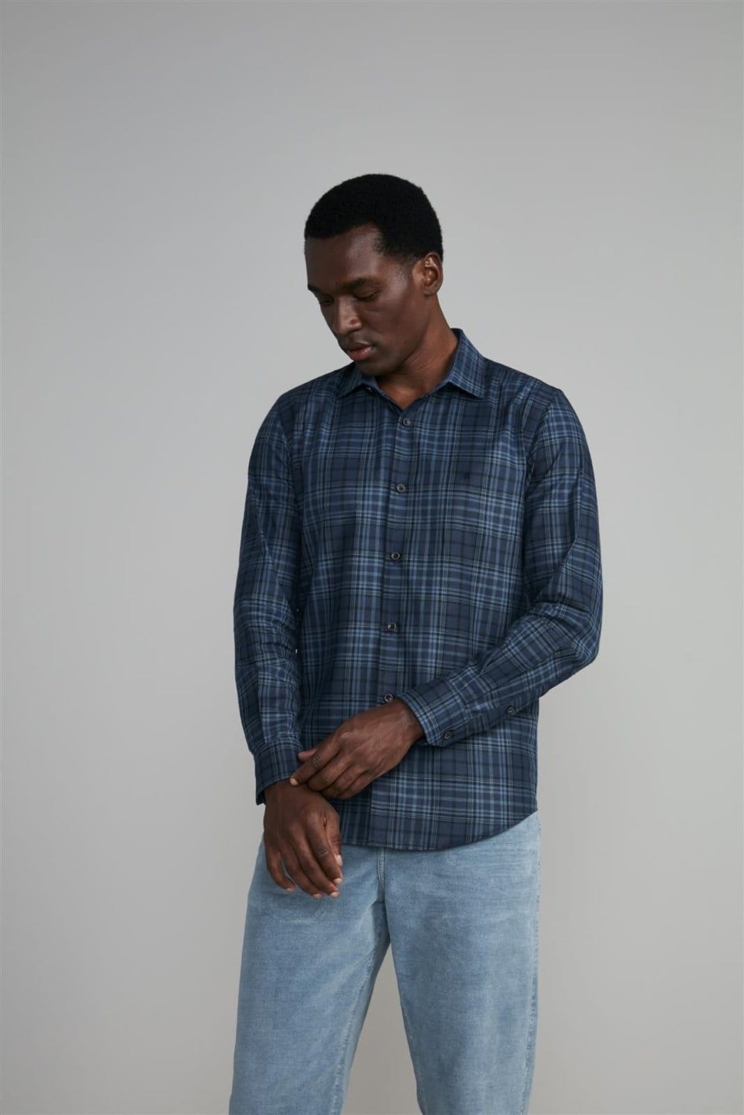 HIGHSTIL Camisa Xadrez Slim Fit