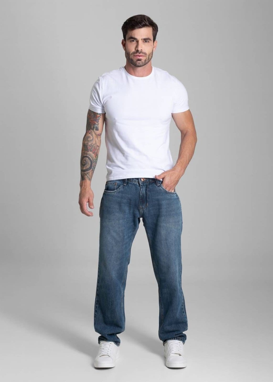 Vista 2 Calça Jeans Sawary Reta - 281556 Sawary azul