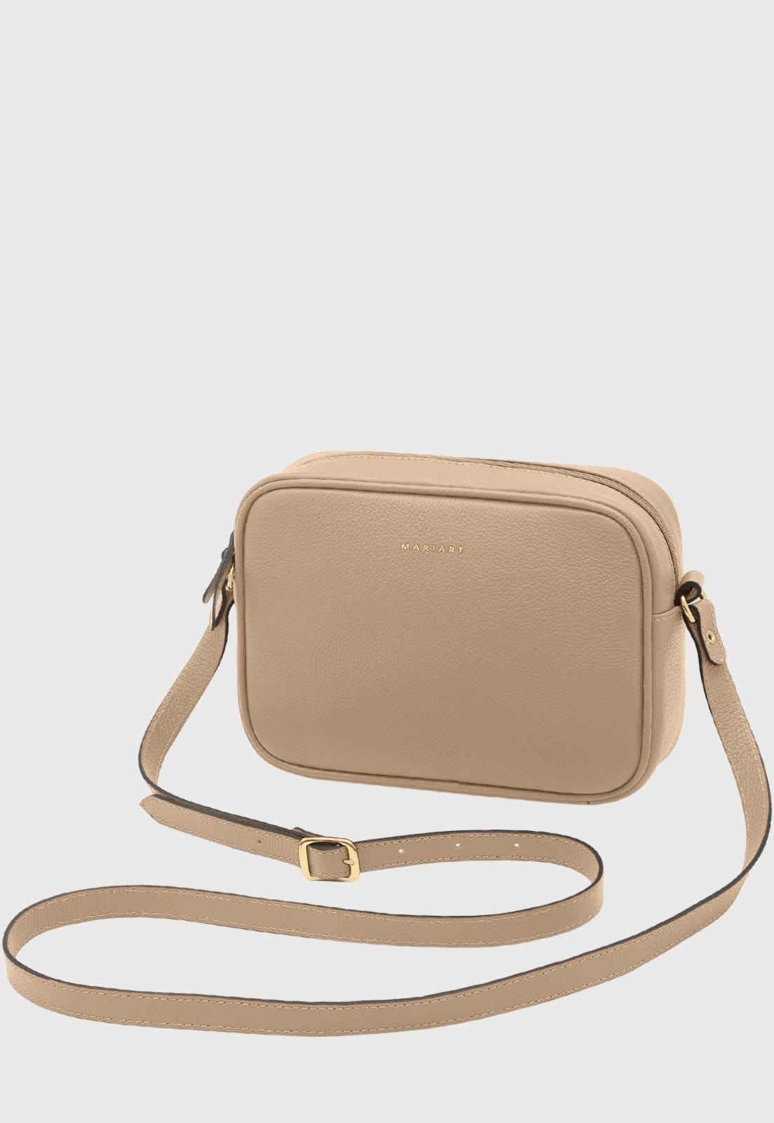 Bolsa Transversal Couro Mariart Jeri Creme