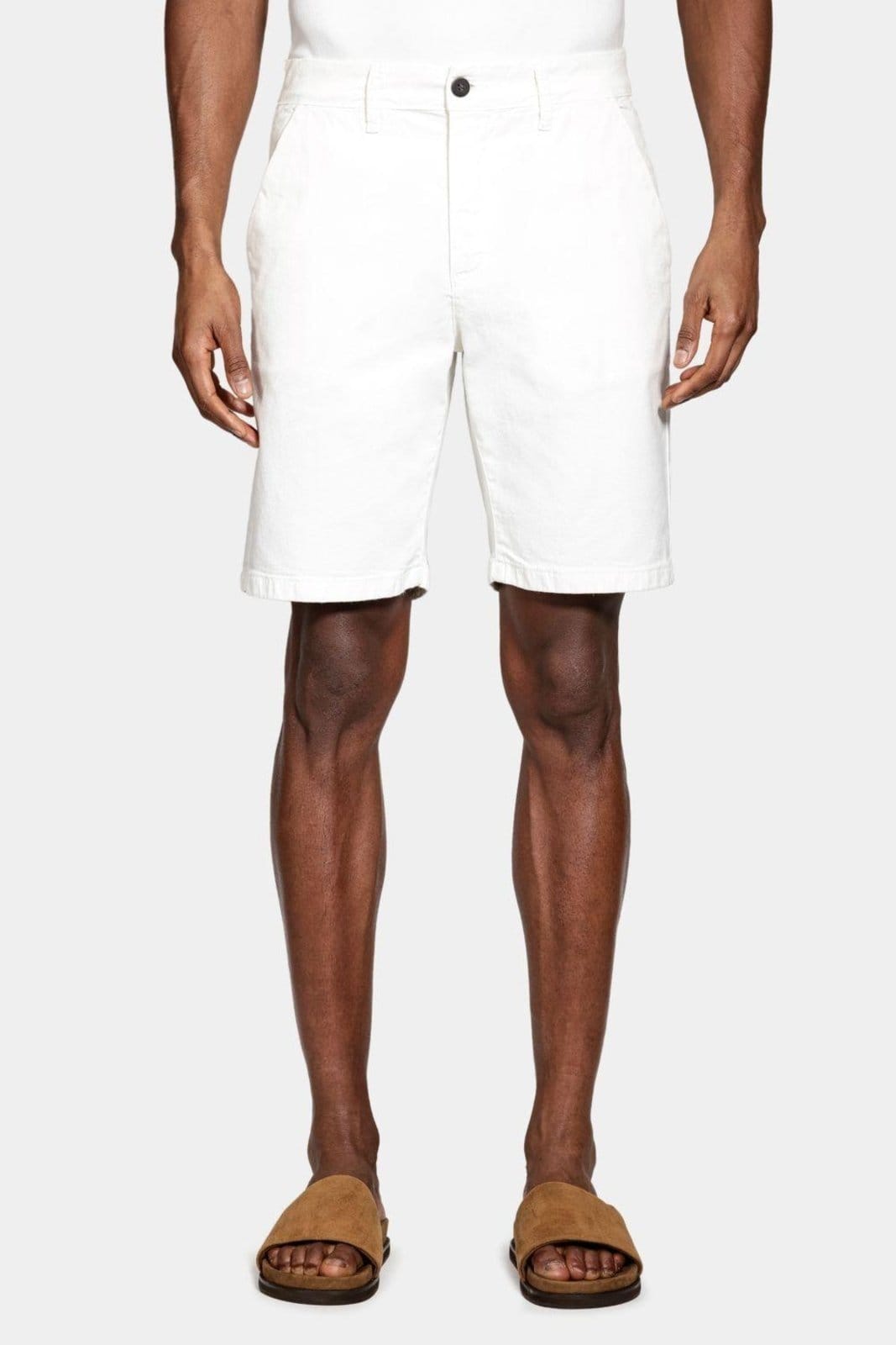 Vista 2 Bermuda Aramis Chino Clássica Canvas Off White Aramis branco white