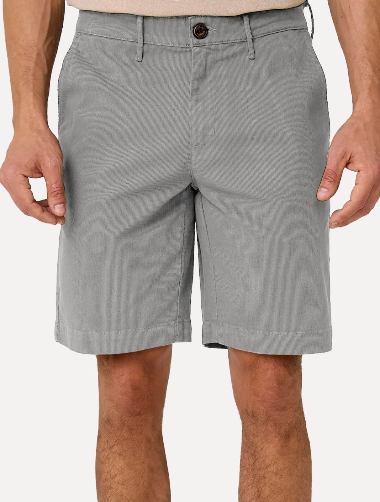 Bermuda Dudalina Masculina Sarja Right Textura Claro