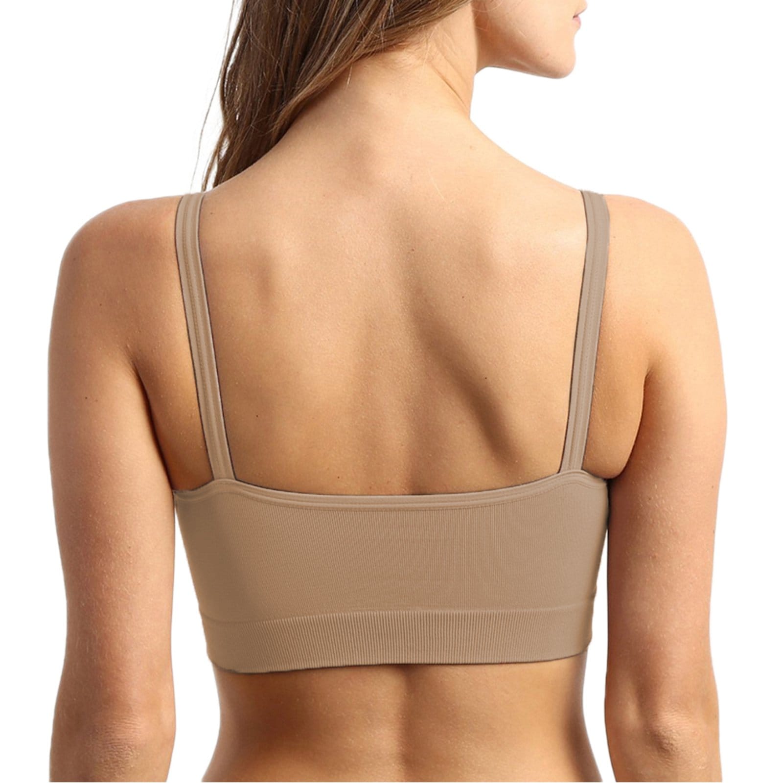 Vista 2 Sutiã Top Lupo Loba Power Básico Sem Costura Natural Peach Lupo bege natural