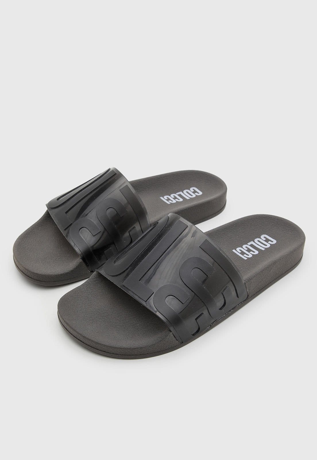 Vista 2 Chinelo Masculino Colcci Slide Preta Colcci preto