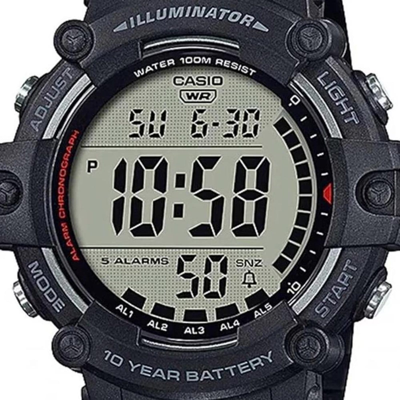 Vista 2 Relógio Casio Standard AE-1500WH-1AVDF-SC Casio preto