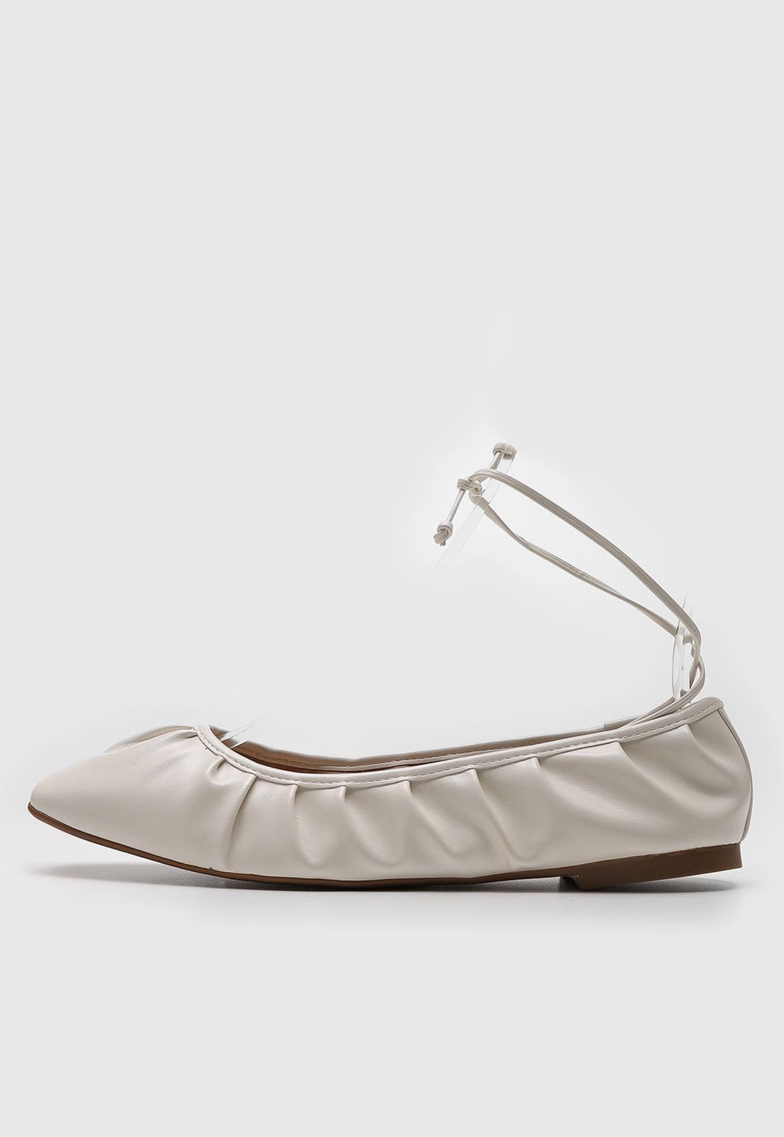 Sapatilha Via Mia Amarração Off-White