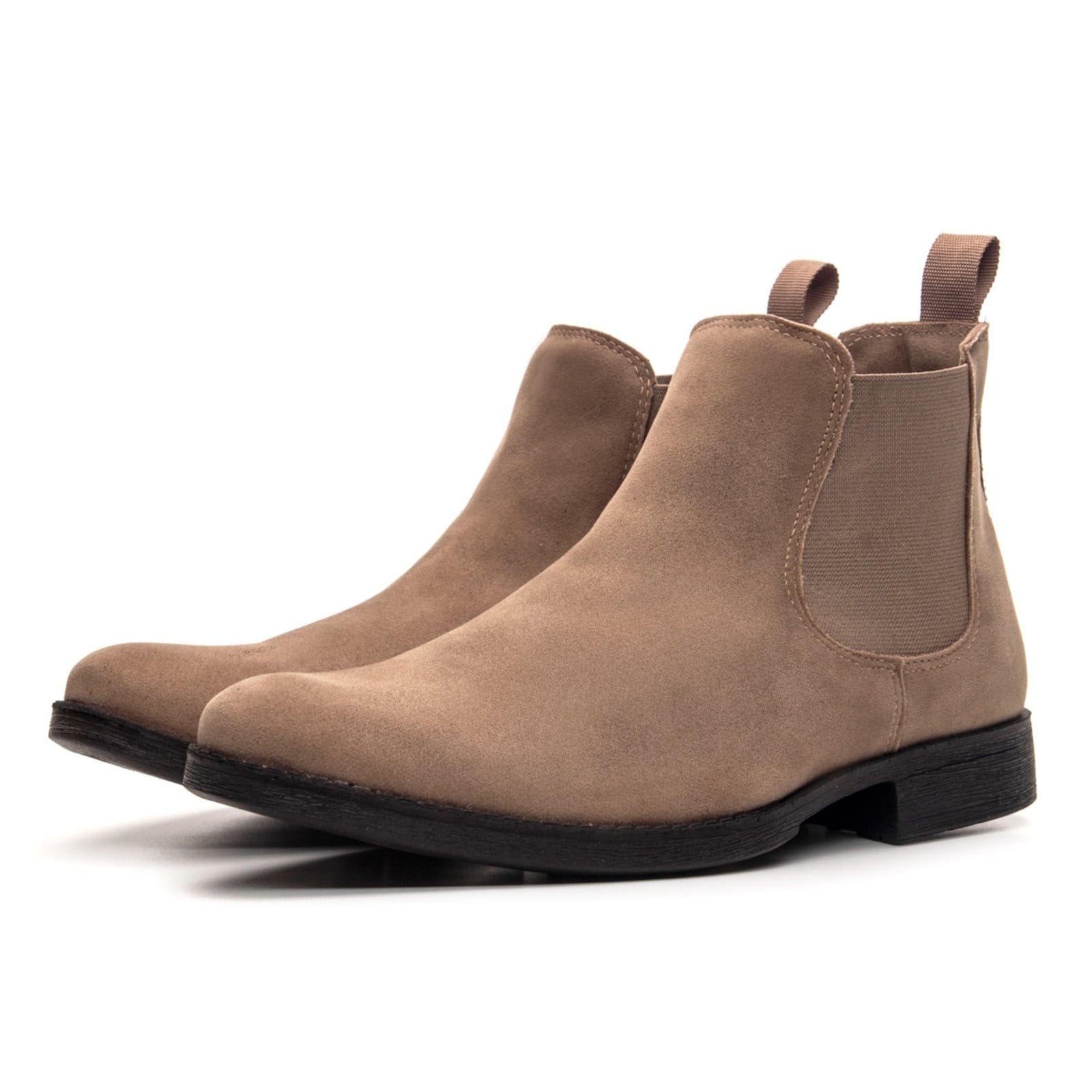 Vista 2 Botina Bota Chelsea Masculina Country Rodeio Confortavel Camurça Areia Bia Ramos bege