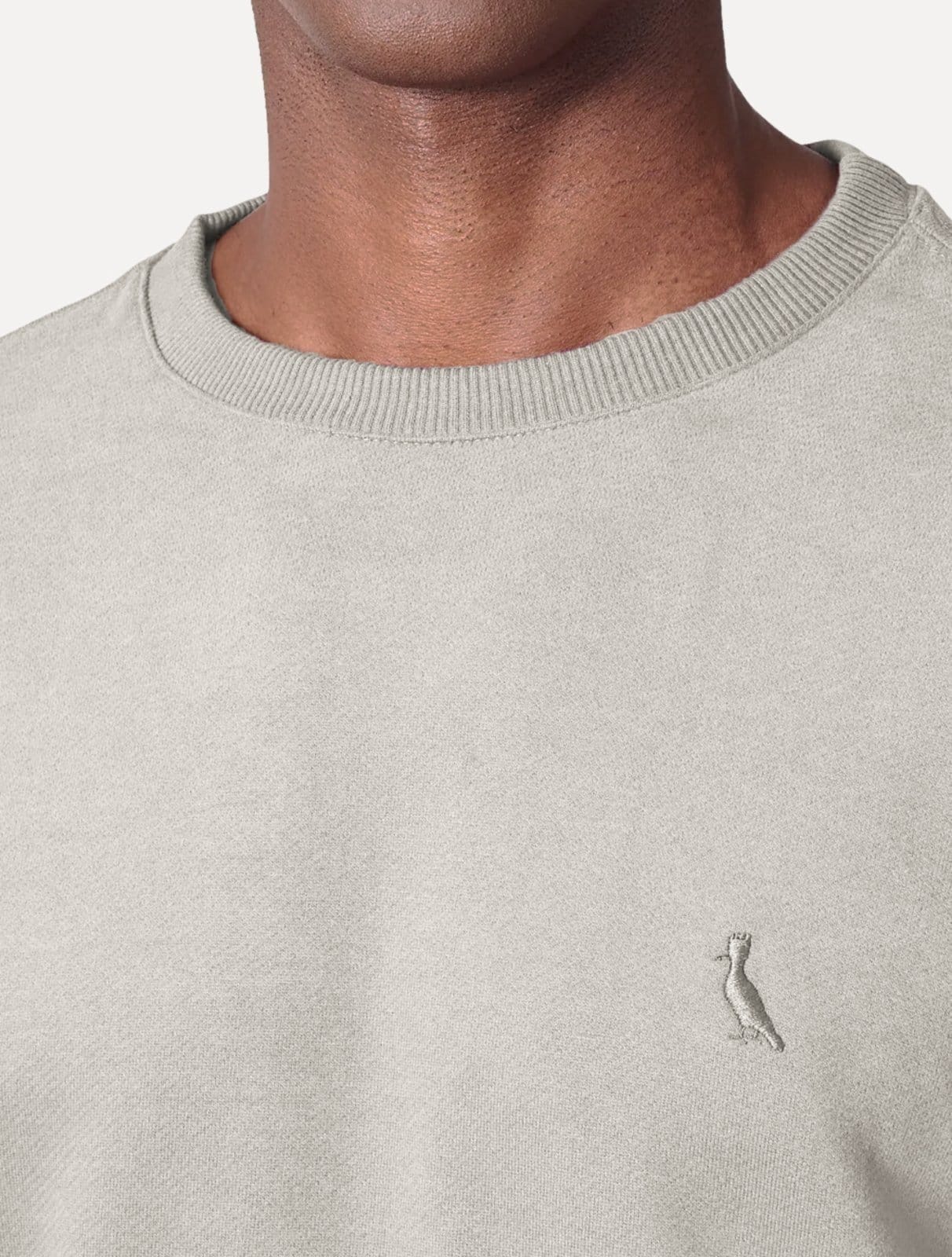 Vista 2 Moletom Reserva Masculino Crewneck Suéter Londres Mescla Reserva cinza