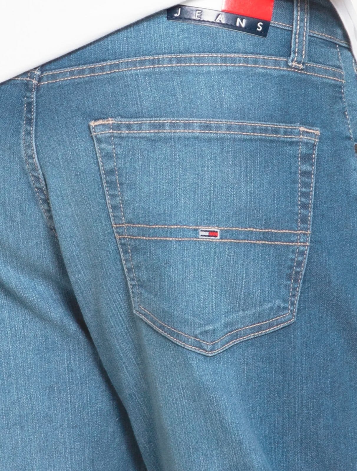 Vista 2 Calça Tommy Jeans Masculina Regular Straight Ryan Clara Tommy Jeans azul