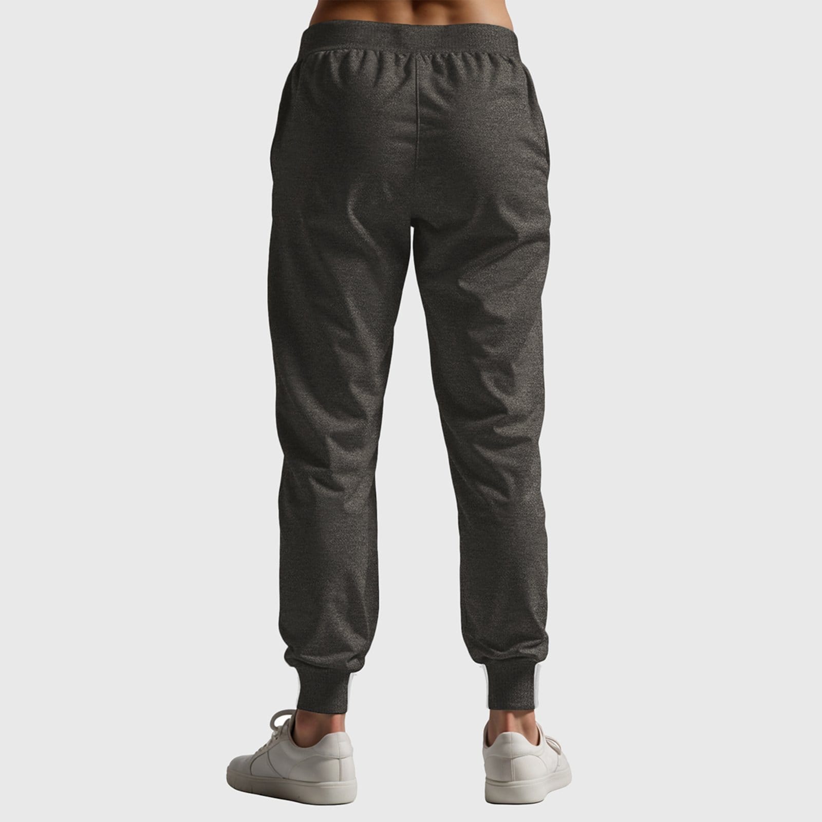 Vista 2 Calça Feminina Chumbo Moletom Slim Conforto Flanelado Cintura com Cordão Benellys cinza