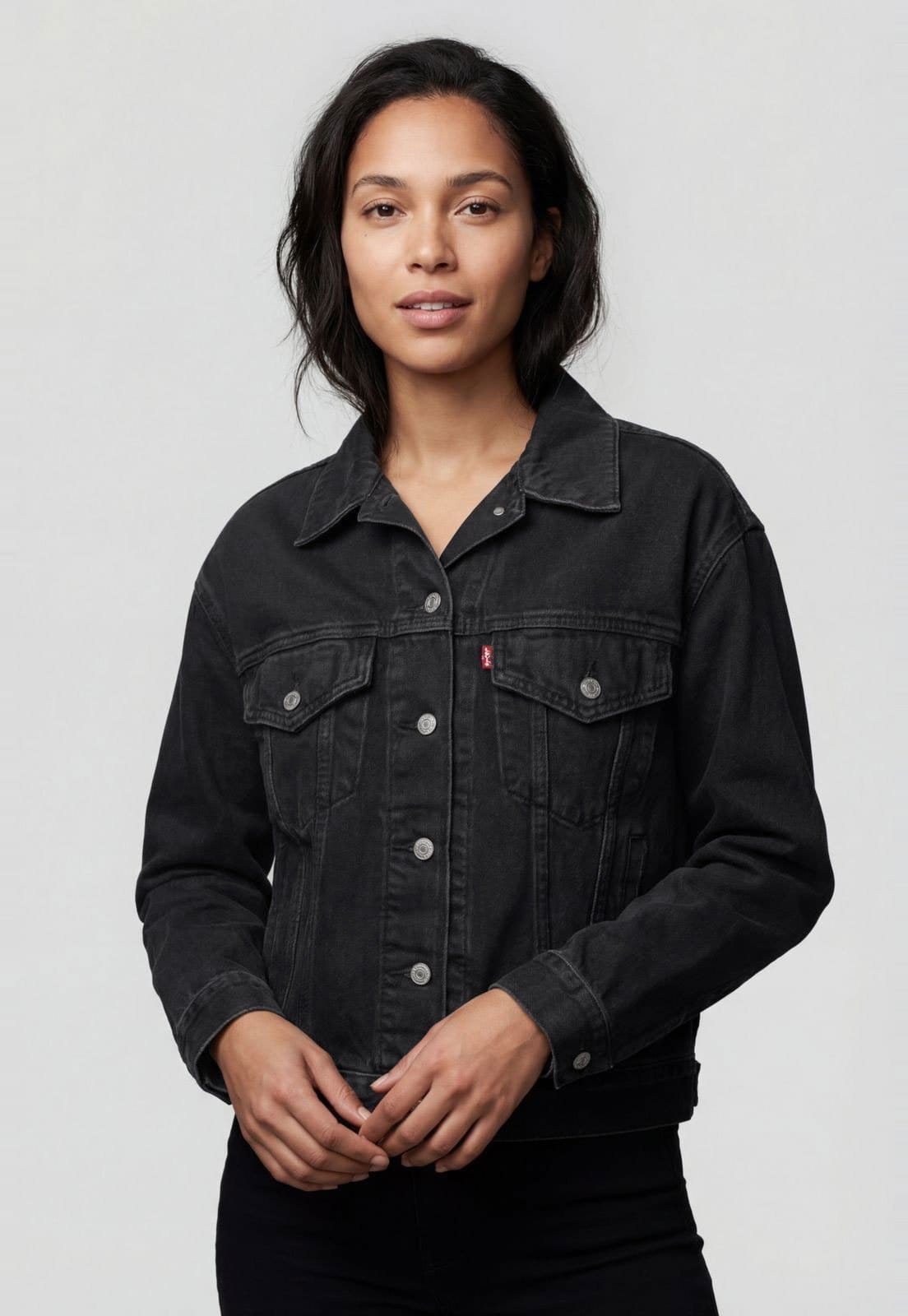 Jaqueta Feminina Levis 90S Trucker Preta