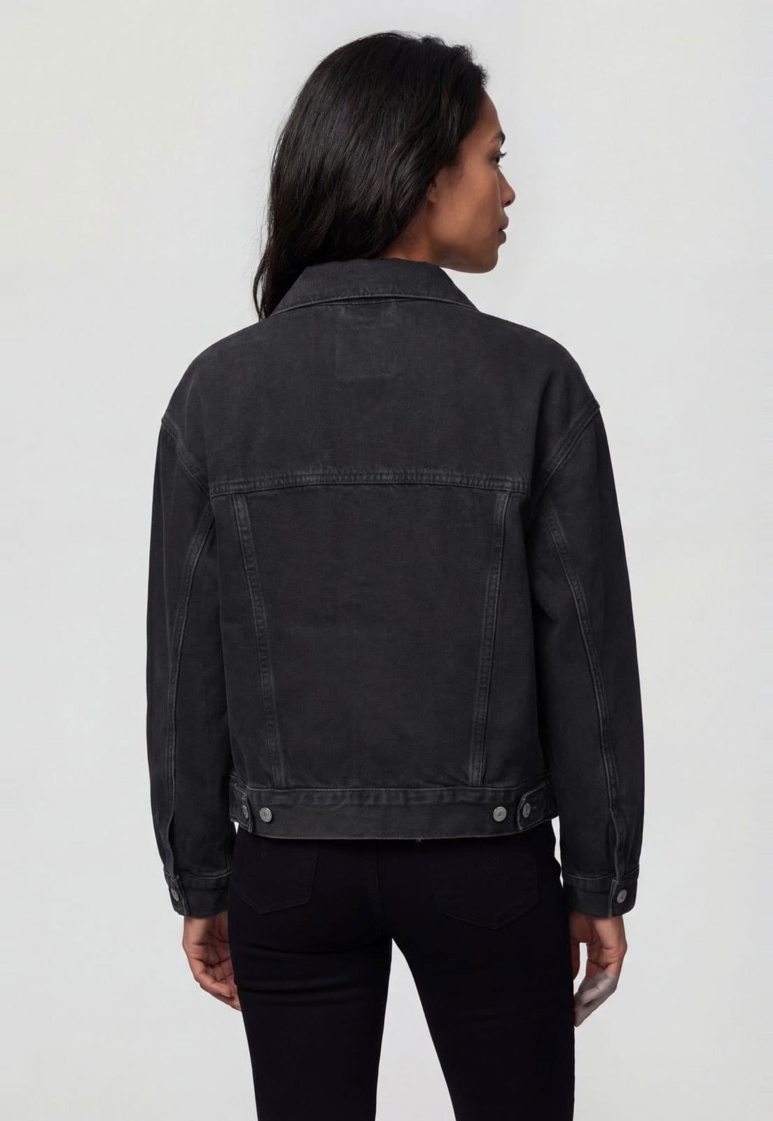 Vista 2 Jaqueta Feminina Levis 90S Trucker Preta Levis preto