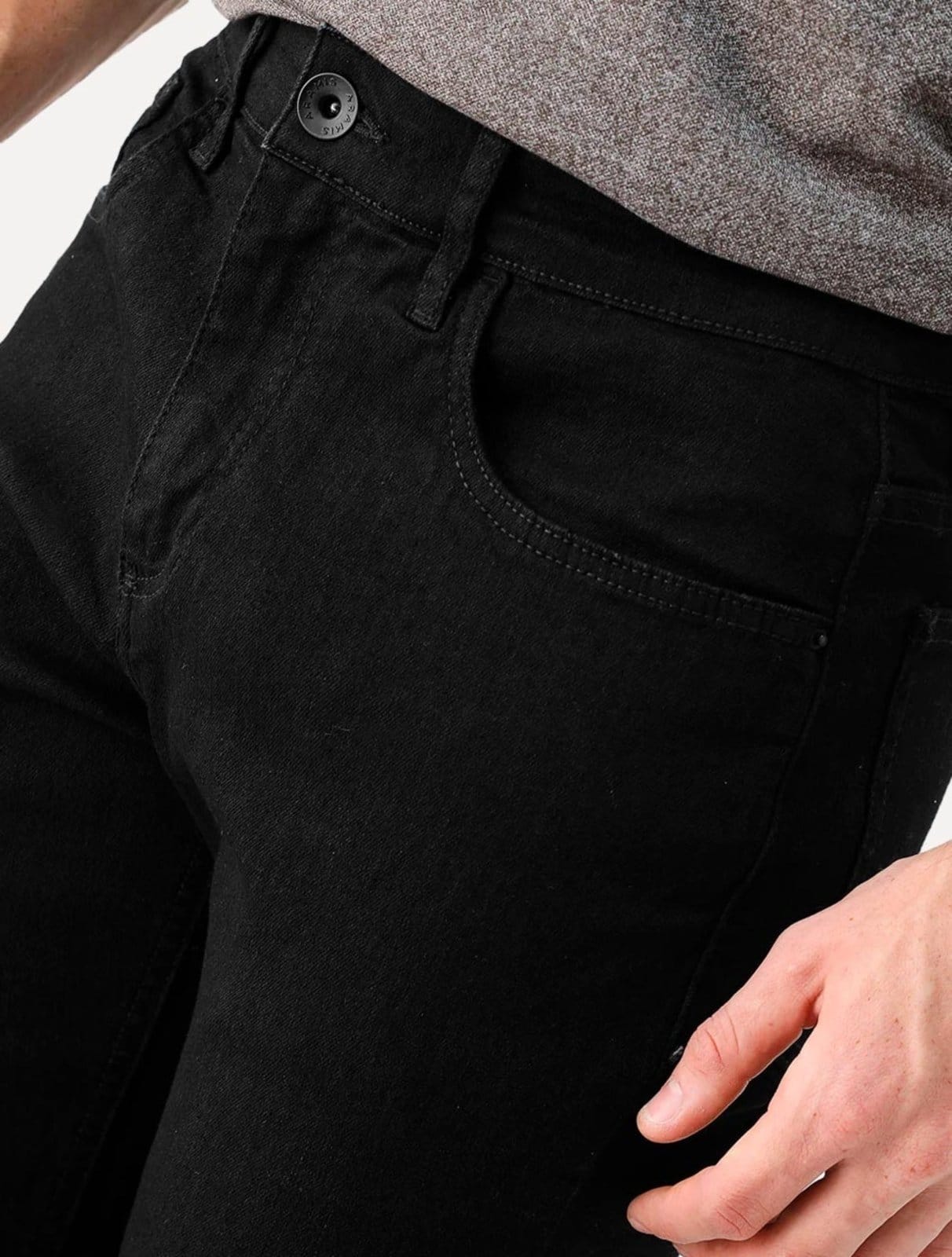 Vista 2 Calça Aramis Masculina Skinny Black Kombat Preta Aramis preto black