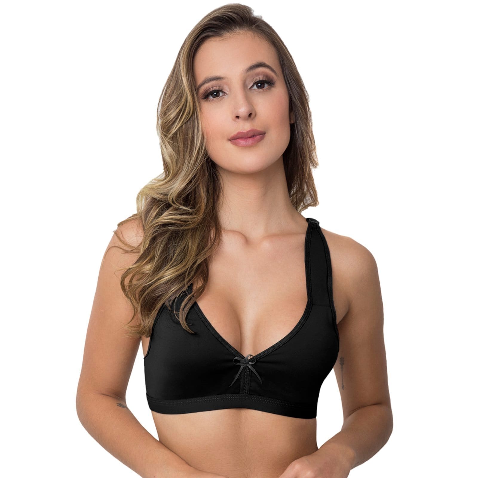 Kit 3 Sutiã Liso Gabi LIngerie Sem Bojo Microfibra Confortável - 2