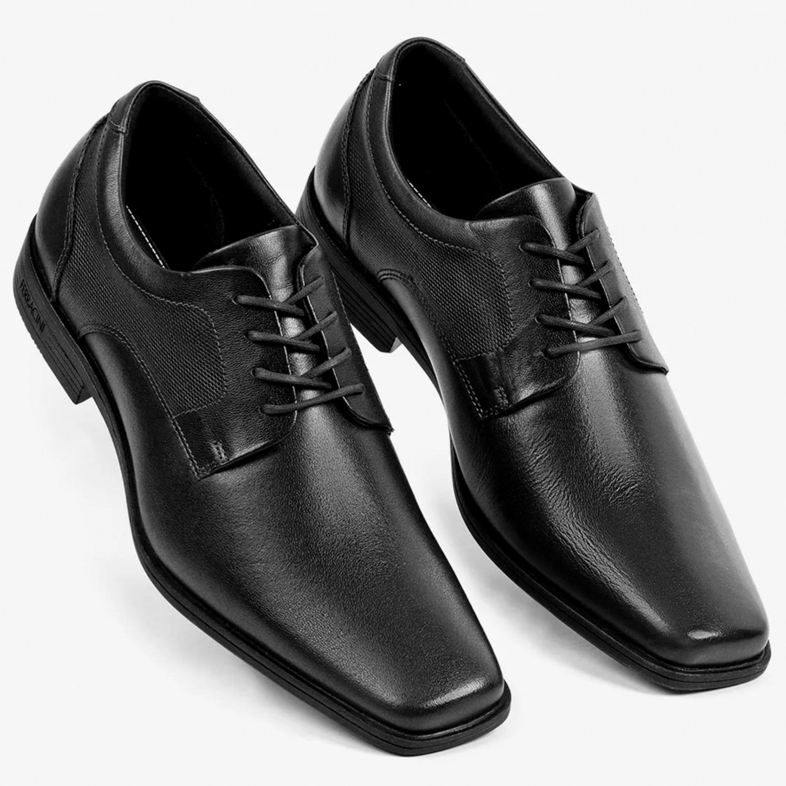 Vista 2 Sapato de Couro Ferracini Doha 6475-702G Masculino FERRACINI preto