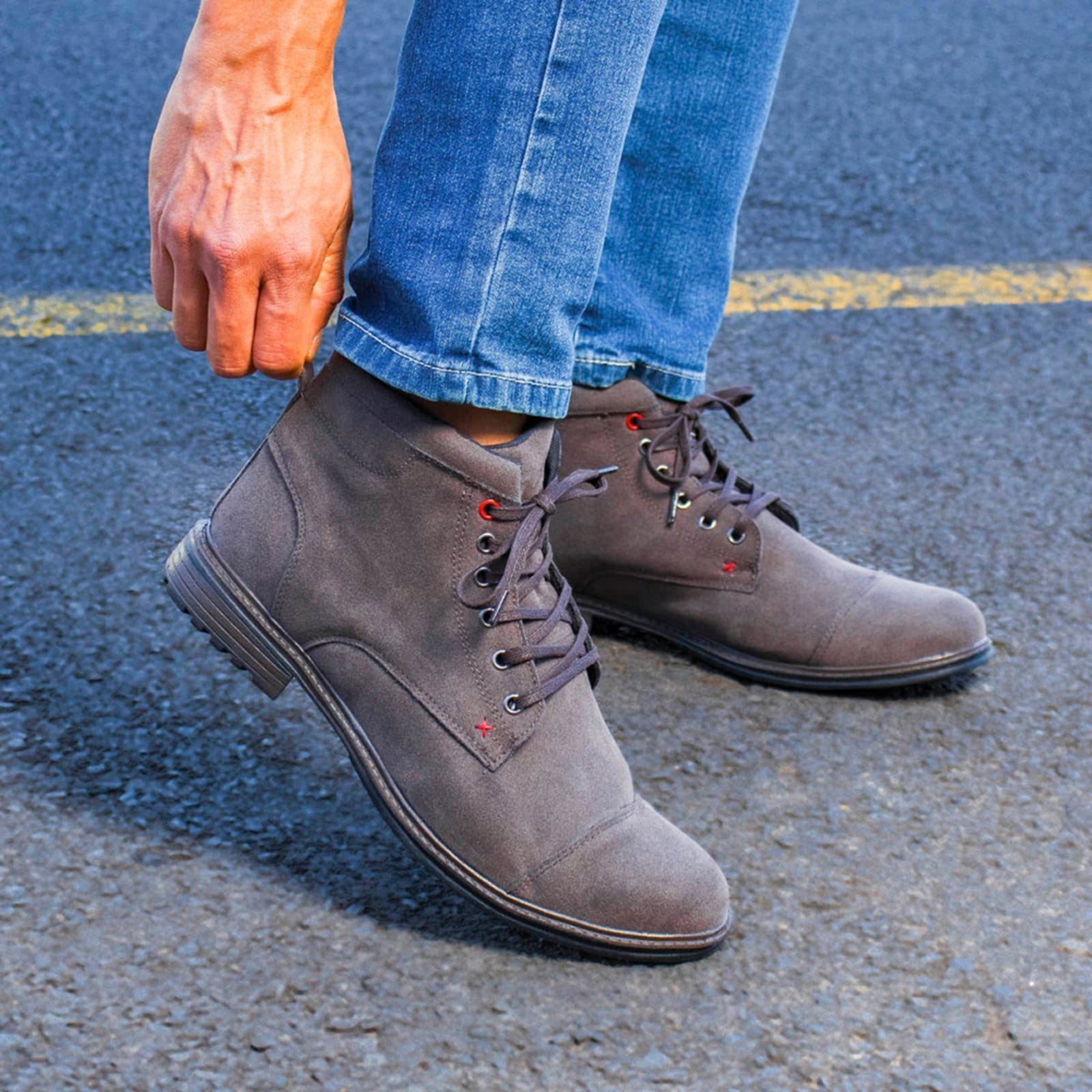 Bota Coturno Masculina Épico Sartre Camurça Confortável