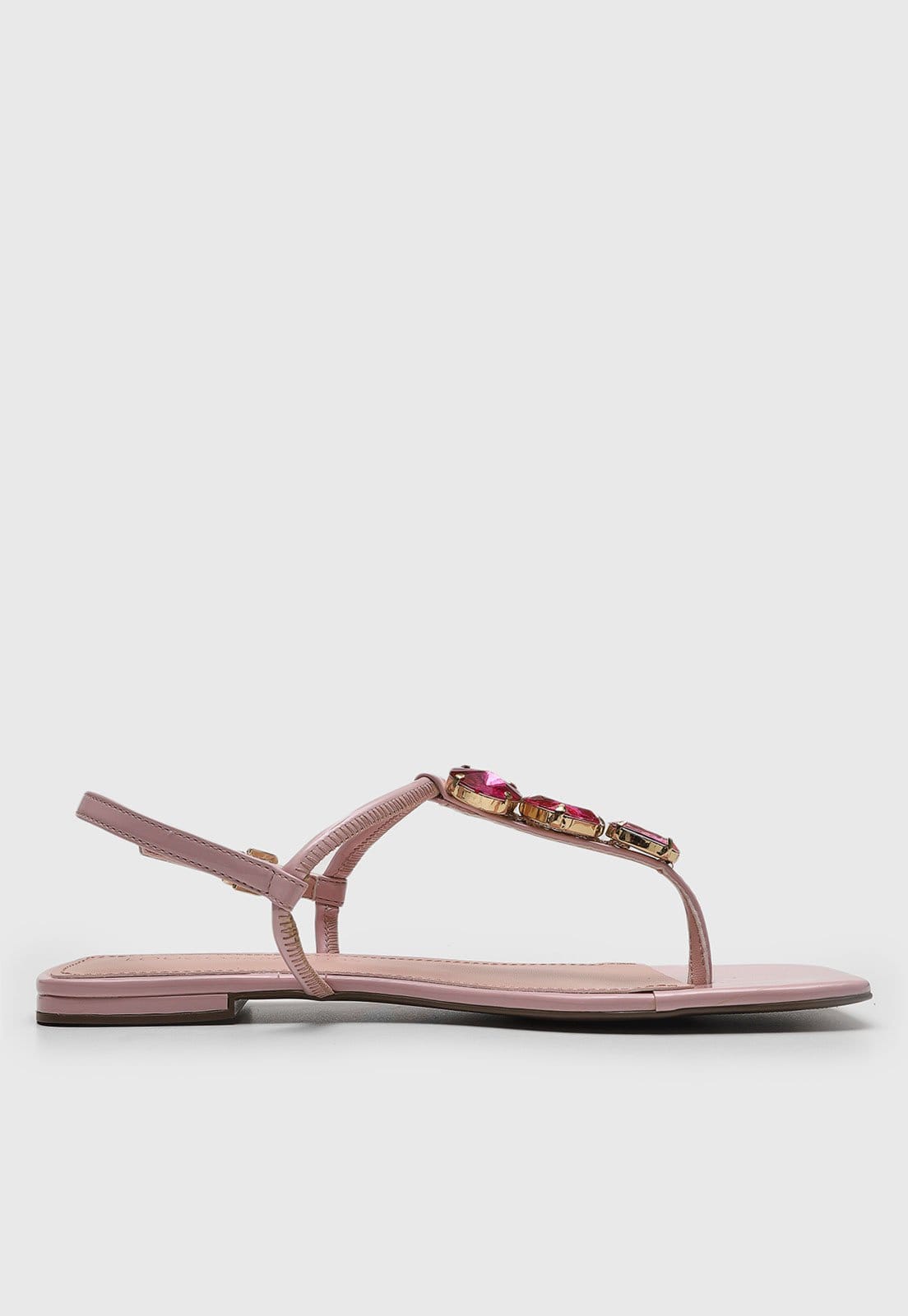 Vista 2 Sandália Feminina Loucos e Santos Pedrarias Loucos e Santos rosa