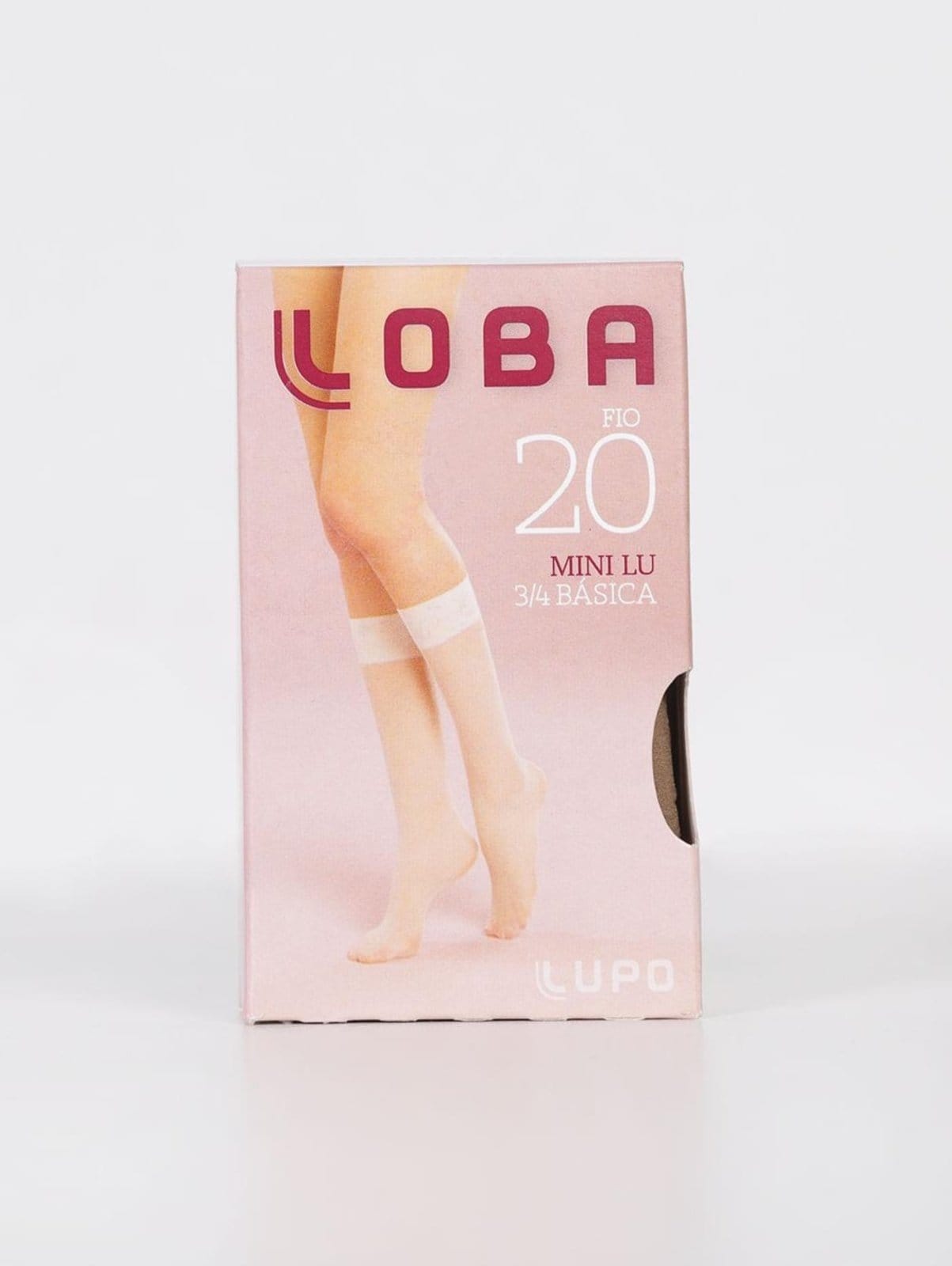 Vista principal Meia 3/4 Fio 20 Lupo Feminina NATURAL Lupo bege natural