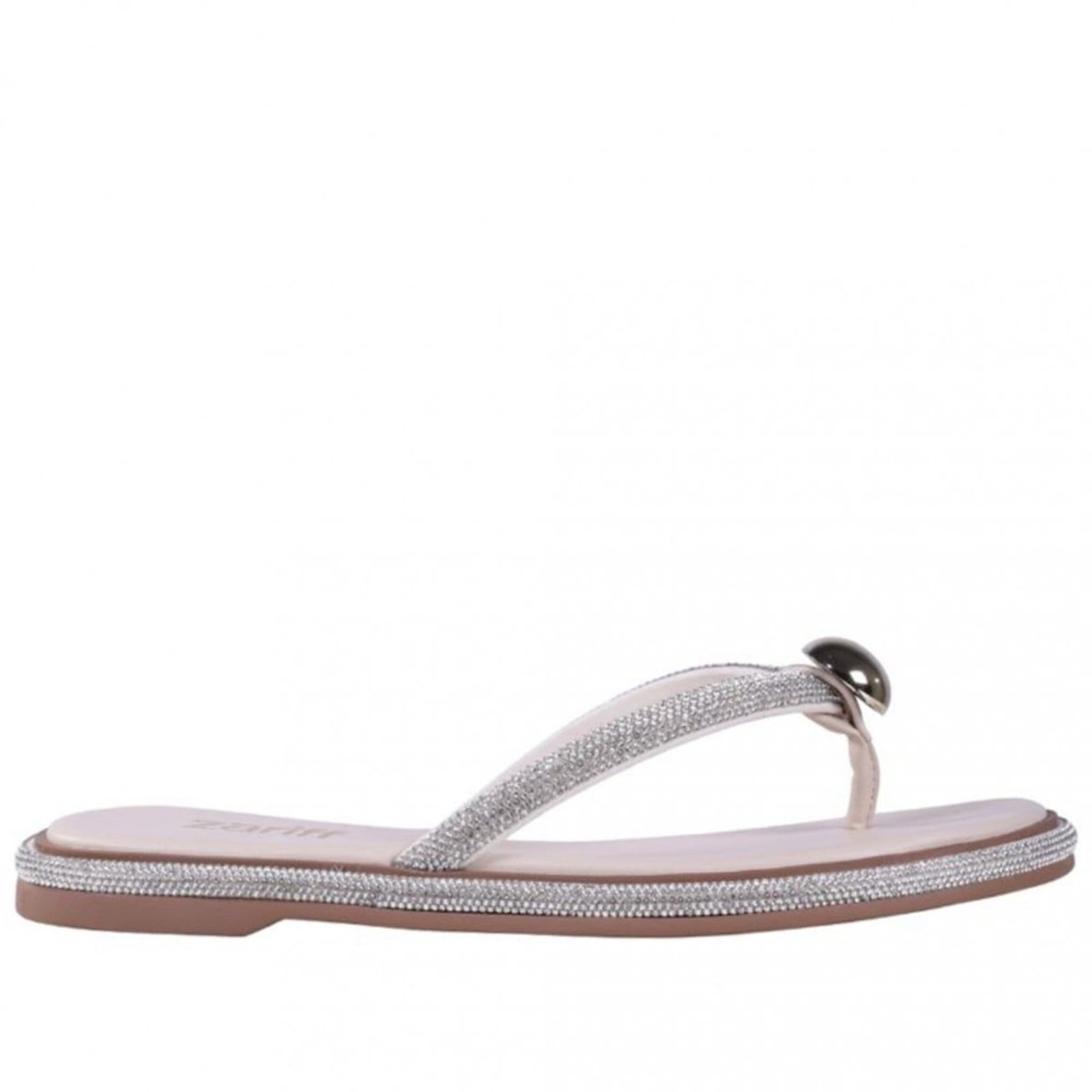 Chinelo Rasteiro Feminino Zariff 1931-61 Zariff Off-white