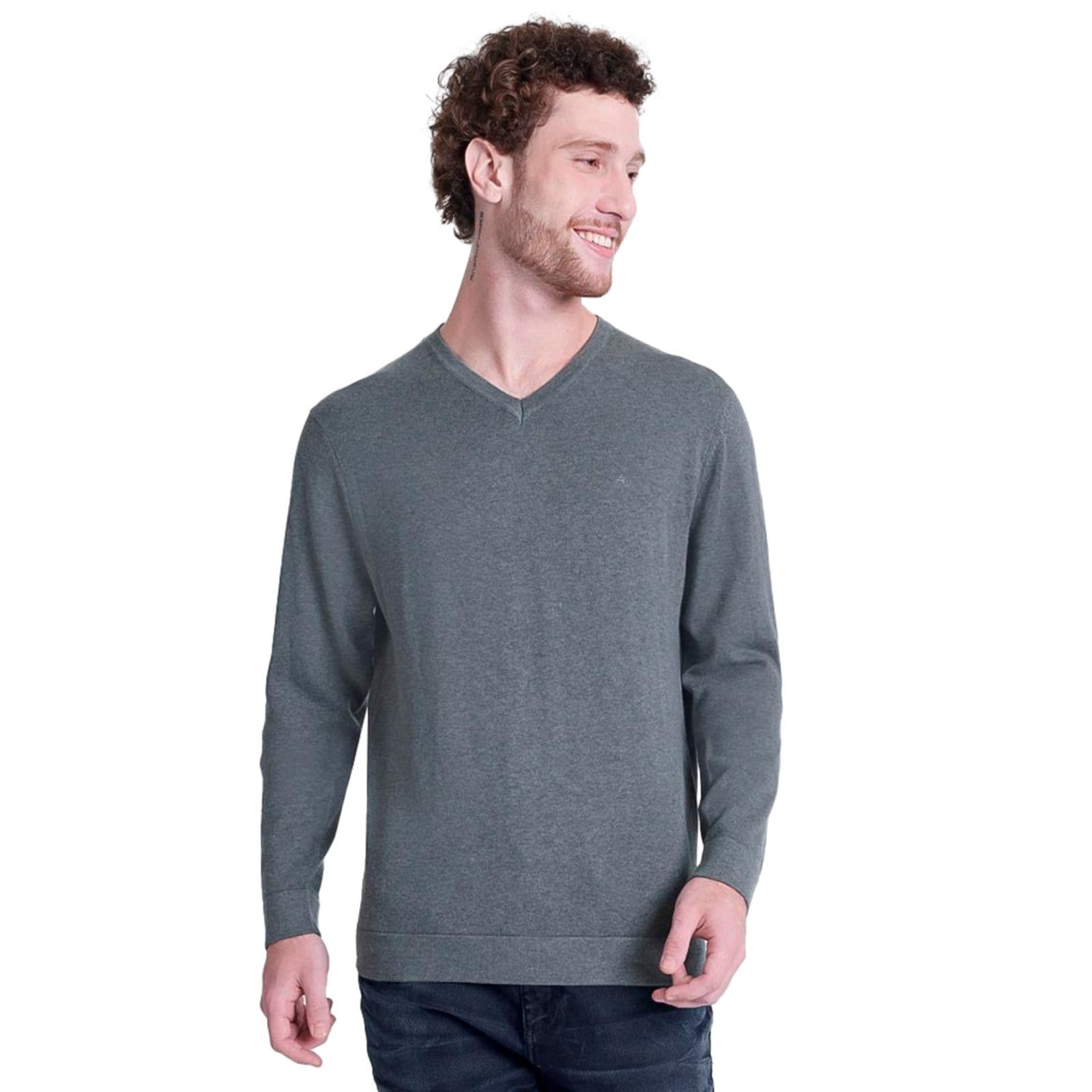 Suéter Tricot Aramis Gola V IN24 Mescla Masculino