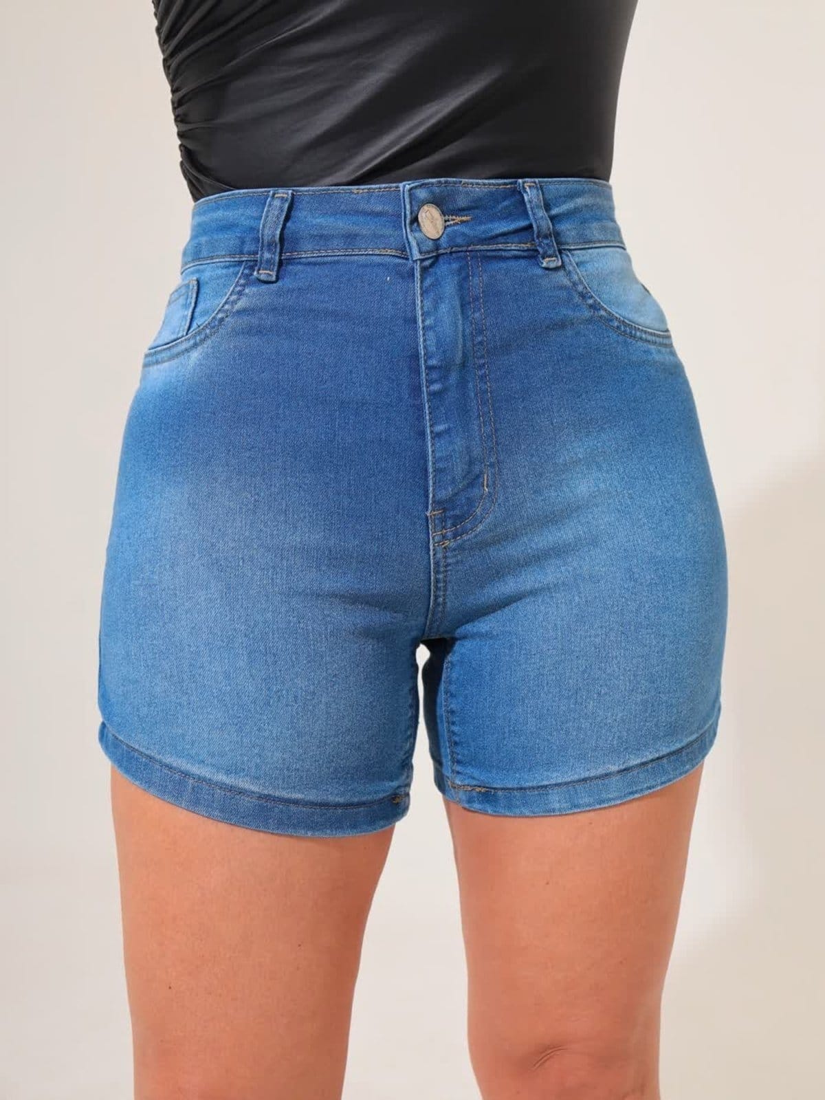 Vista 2 Shorts Feminino Basico L3/4 Razon Jeans jeans