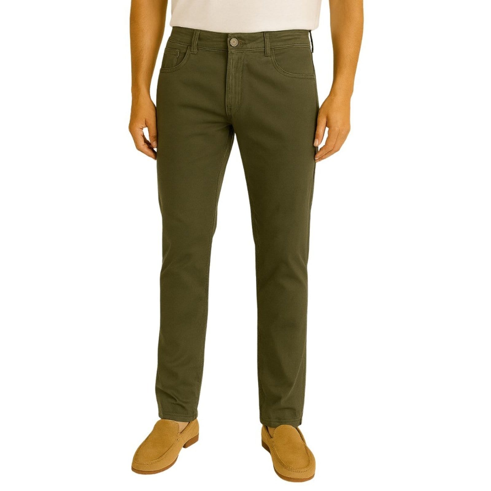 Calça Masculina FMF Sarja Militar Reta Conforto e Estilo Casual