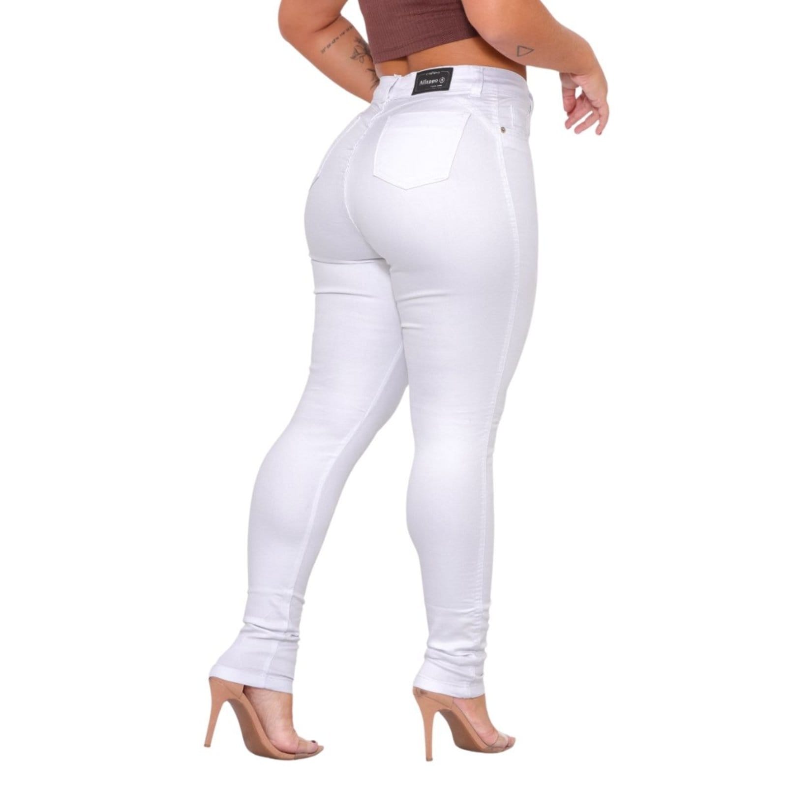 Vista 2 Calça Feminina Skinny Branca JEANS LIGHT branco