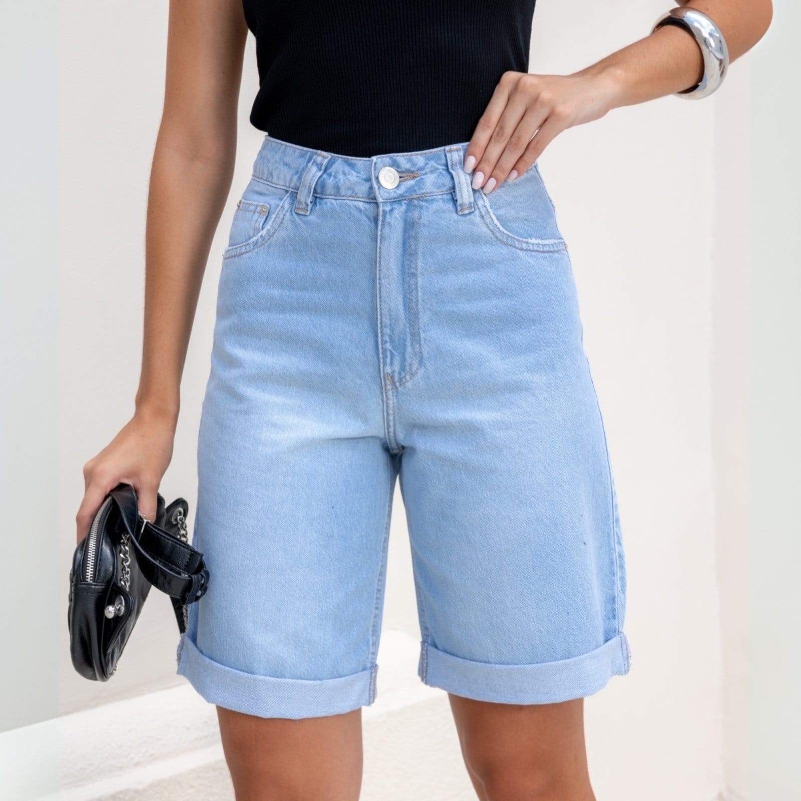 Bermuda Jorts Barra Normal Feminina Revanche Ballobar