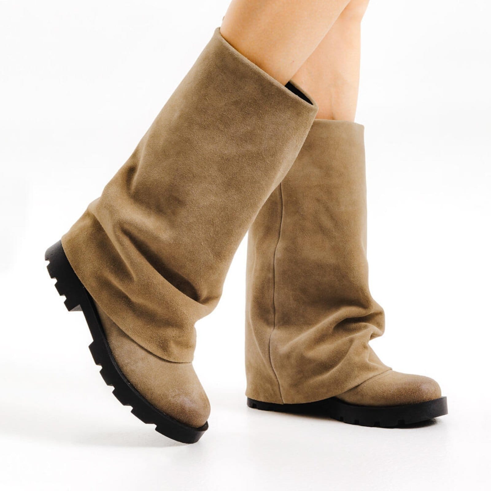 Vista 2 Bota Couro Cano Médio Cecconello 2622002-2 Cecconello marrom