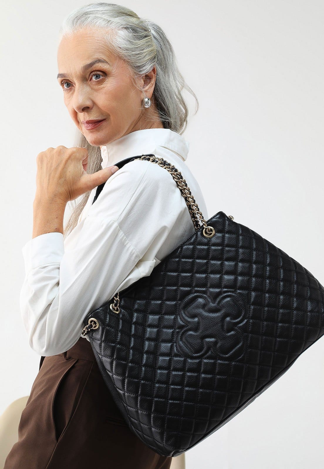 Bolsa Feminina Capodarte Tote Matelassê Preta