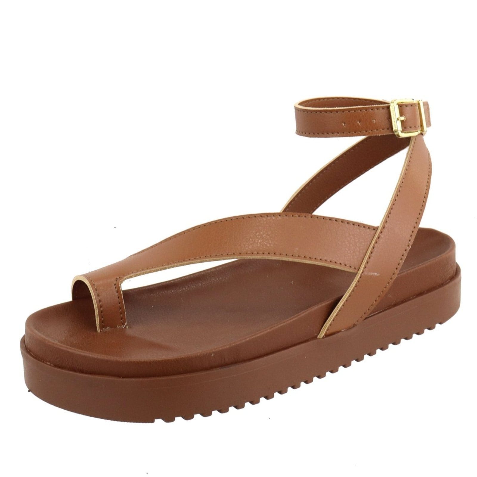 Sandália Flatform Papete Feminina Paula B Com Amarração No Tornozelo E Tiras Com Design Moderno Conforto