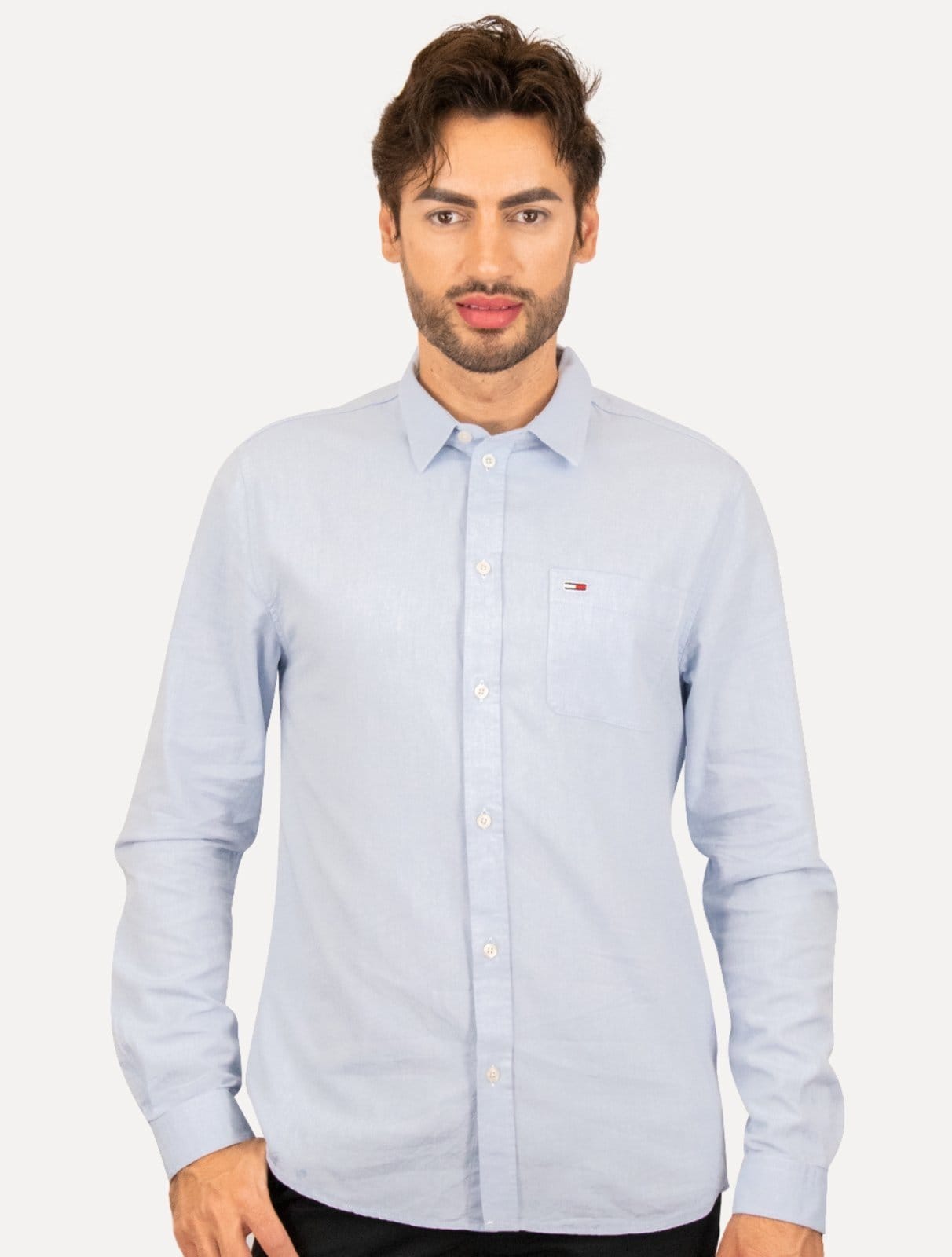 Camisa Tommy Jeans Masculina Regular Classic Oxford Pocket Médio