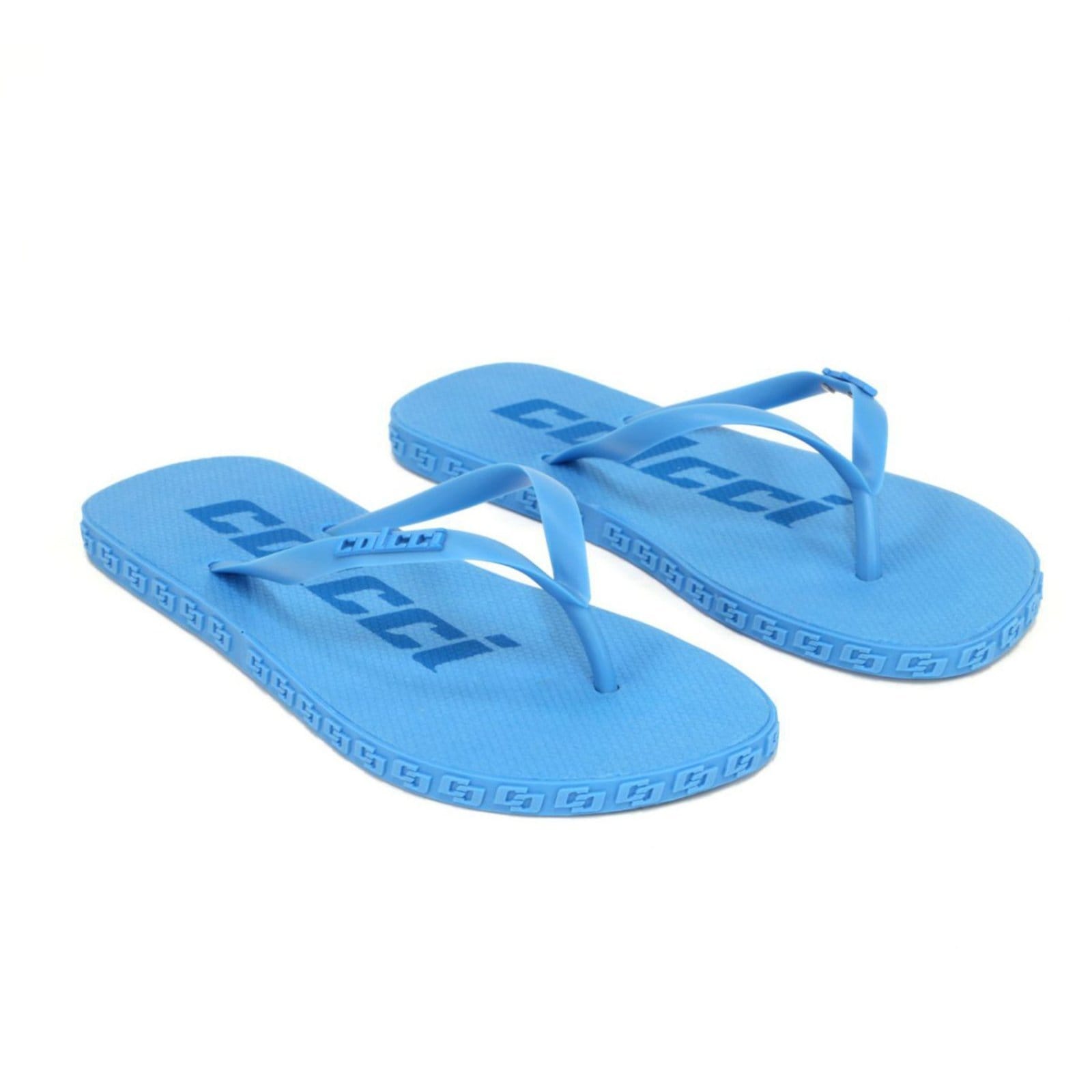 Vista 2 Chinelo Feminino Embau Colcci Techfit Detalhe nas Laterais Azul Atomic Blue Colcci branco azul