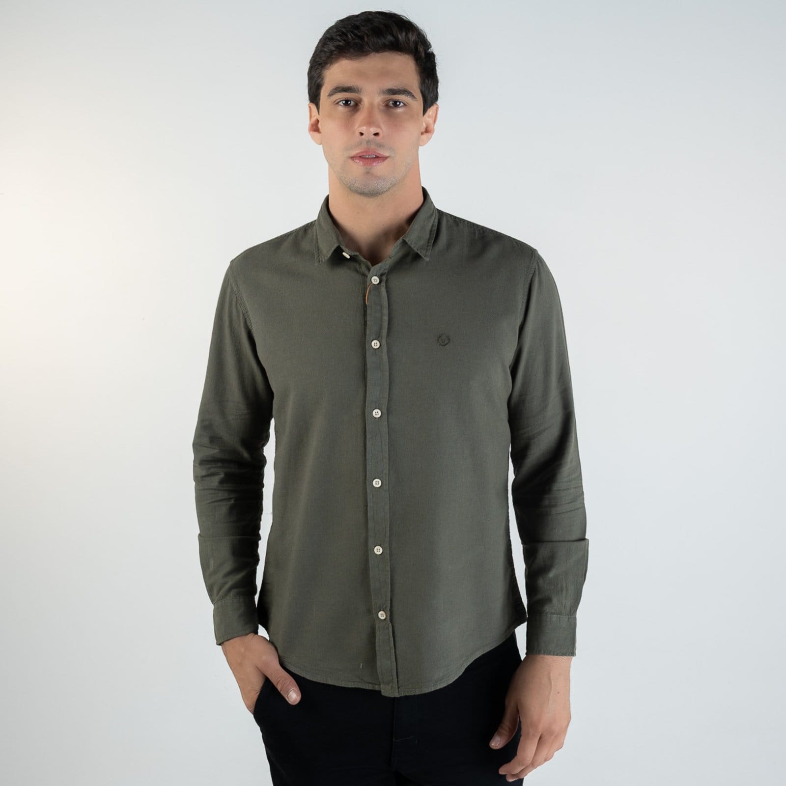 Camisa Linho Pienza VersatiOld Musgo