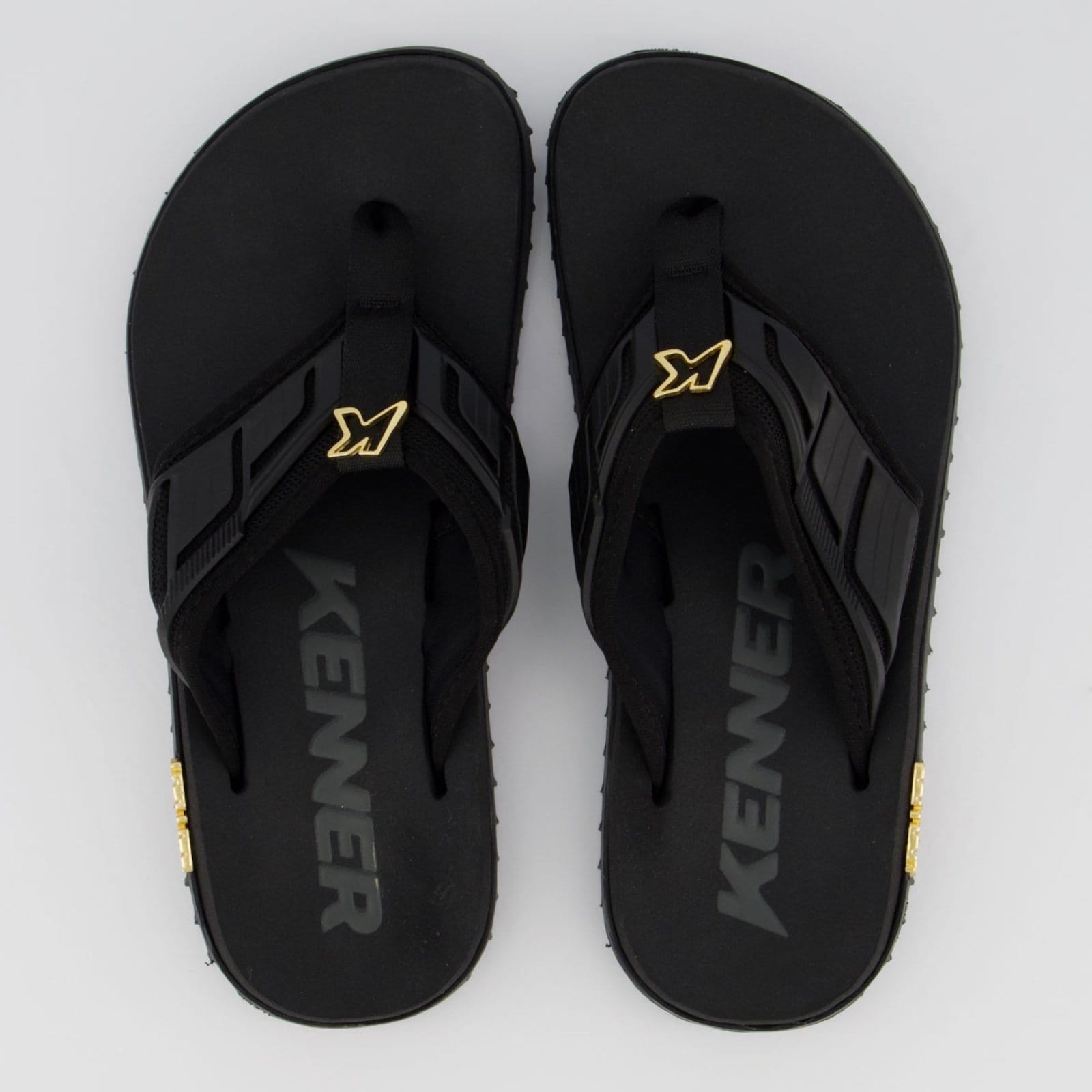 Chinelo Kenner Kivah Full Force Gold Preto