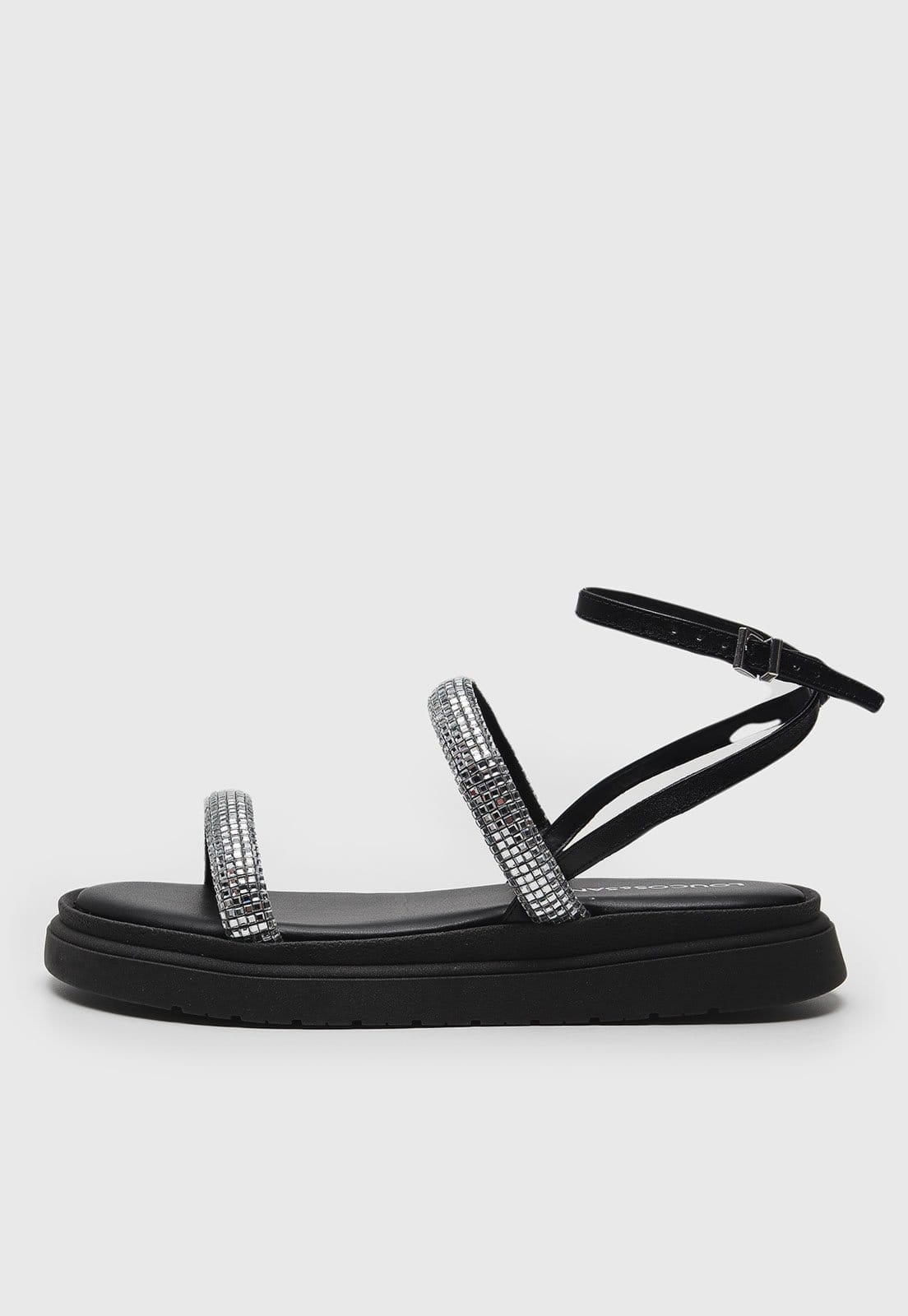 Rasteira Loucos E Santos Hotfix Preta