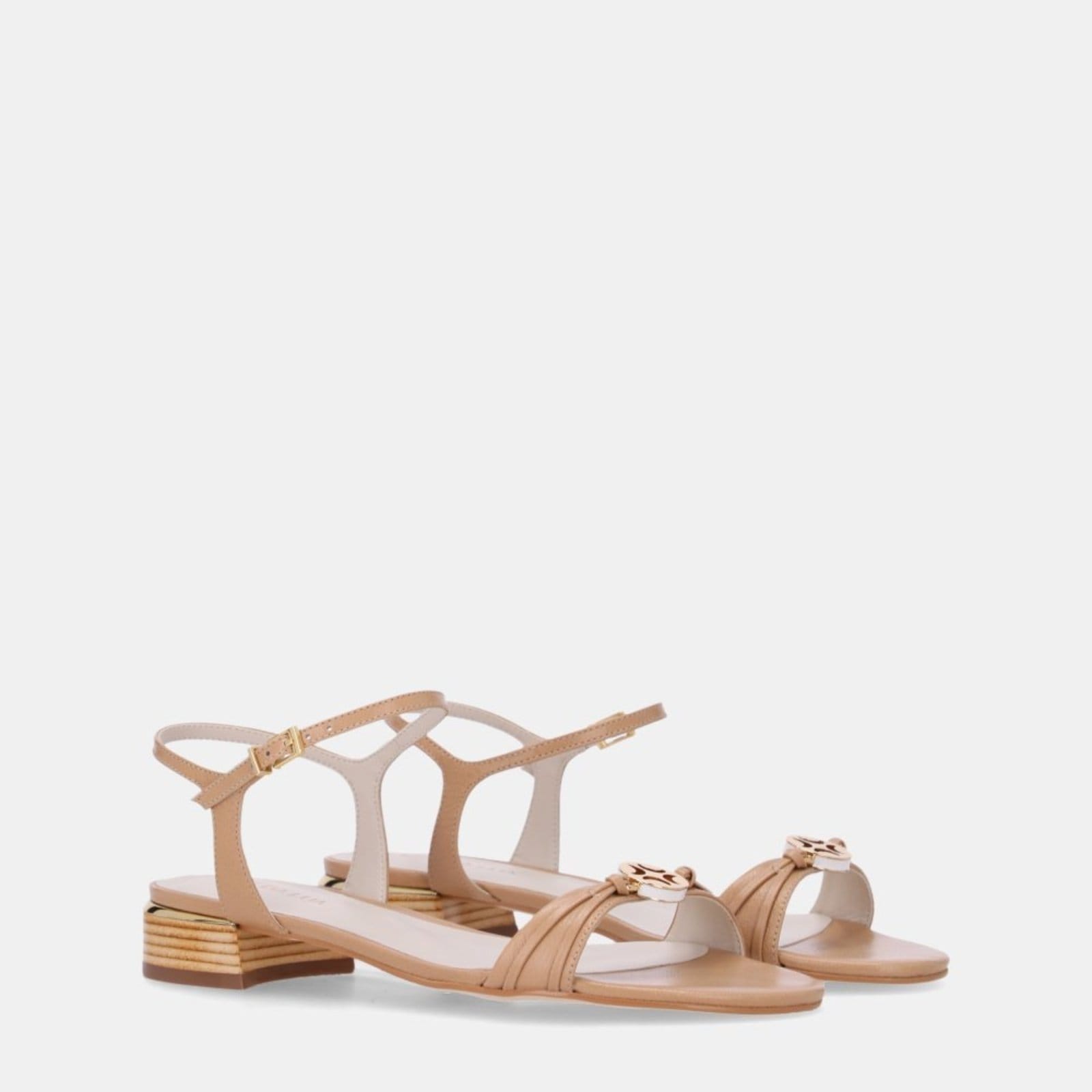 Vista 2 Sandália Rasteira Luz da Lua - 80910011 Luz Da Lua Luz Da Lua marrom