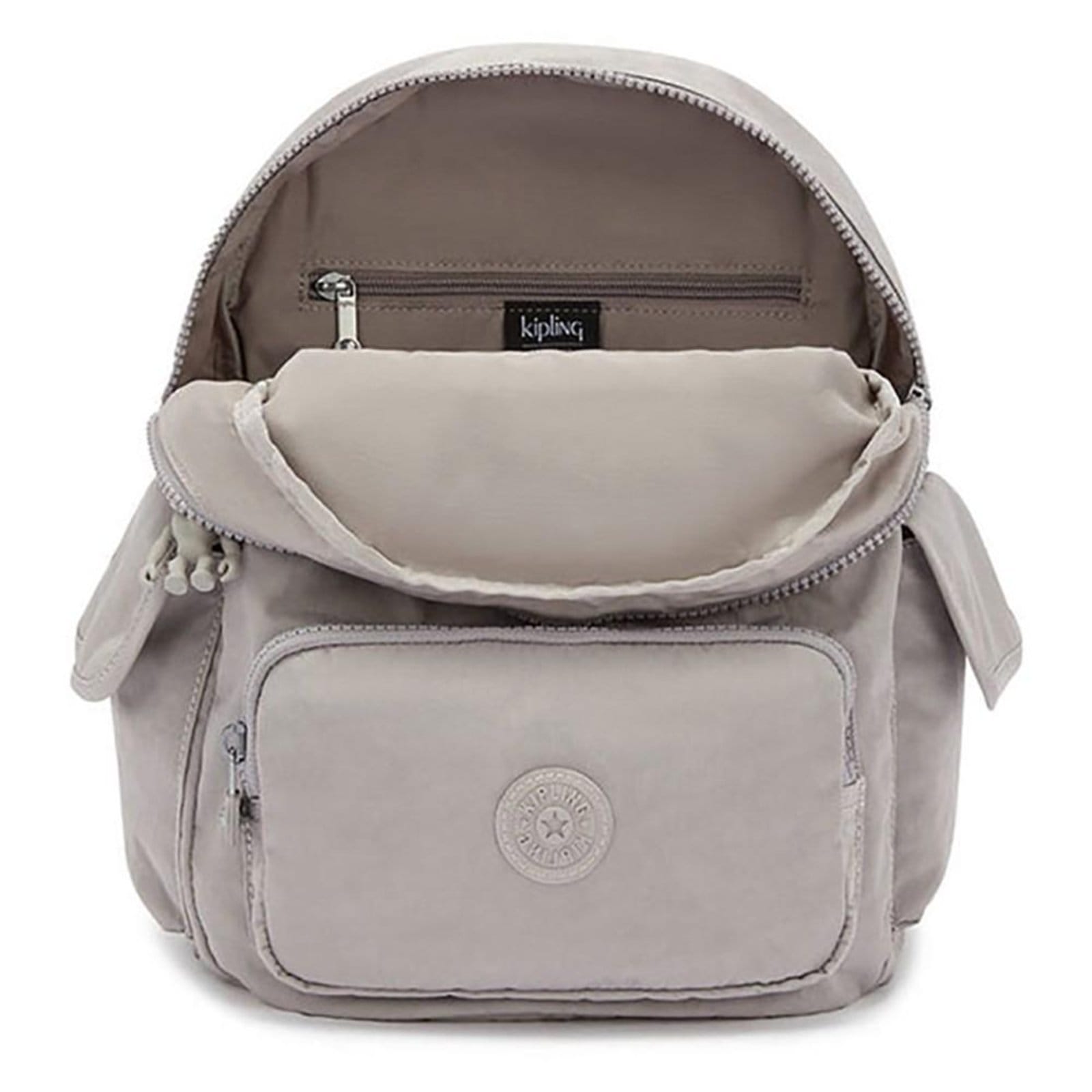 Vista 2 Mochila Kipling City Pack S Grey Gris Kipling cinza grey