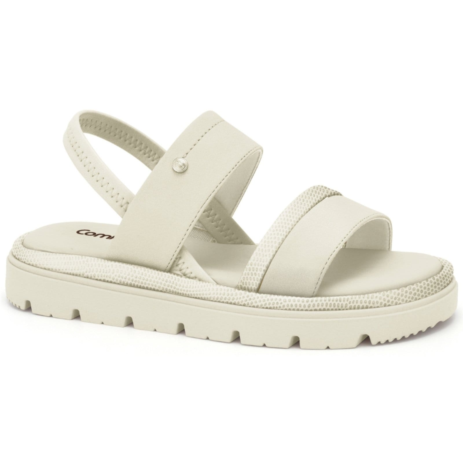 Sandália Anabela Croco Off White Comfortflex 2546304-6