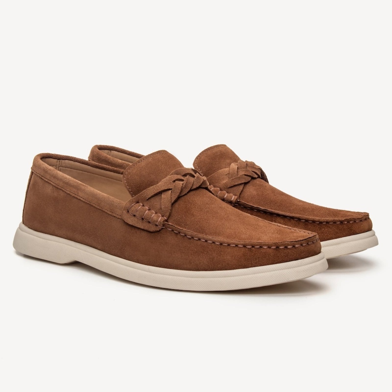Loafer Masculino em Couro Sardine Camel