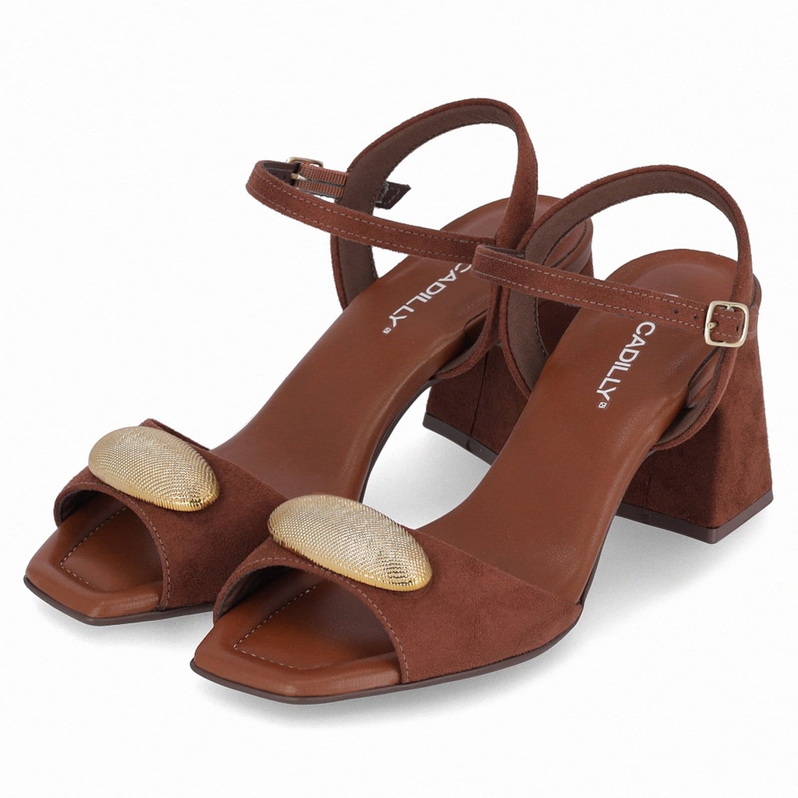 Vista 2 Sandália Salto Alto Piccadilly 626053 Feminina - Pinhao Piccadilly marrom