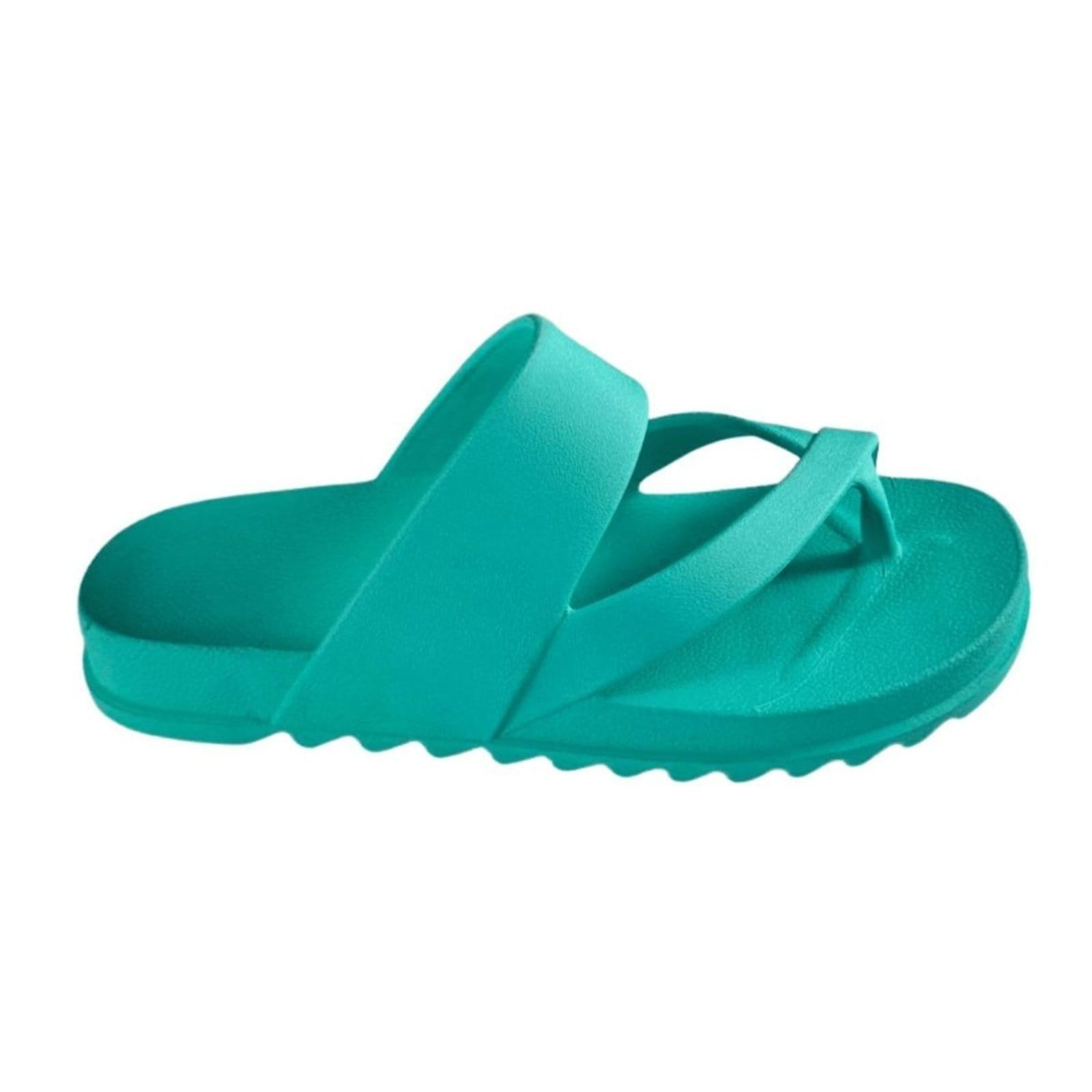 Vista 2 Chinelo Feminino Casual Veritimo Sandália Papete Nuvem Leve Conforto Moda Turquesa Veritimo azul
