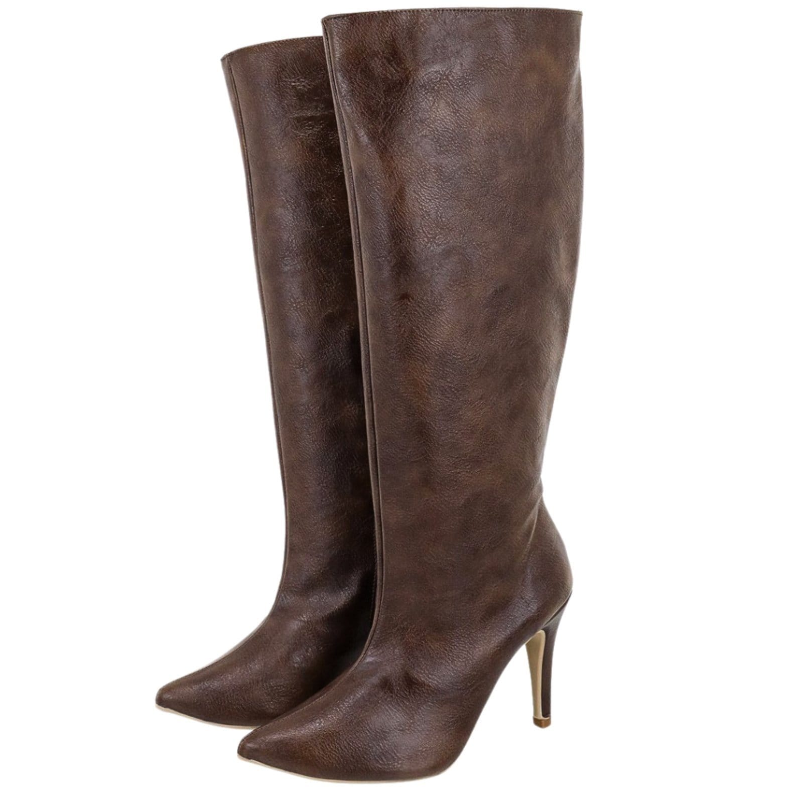 Bota Feminina Cano Alto 1712 Destroyed Cacau