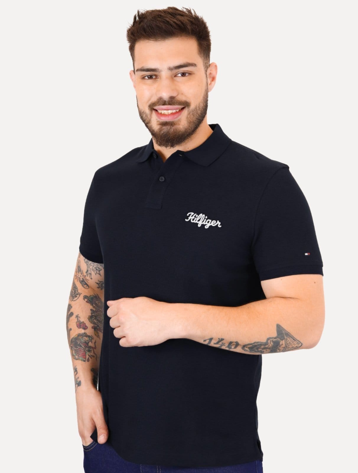 Polo Tommy Hilfiger Masculina Regular Piquet Graphic Icon Embroidery