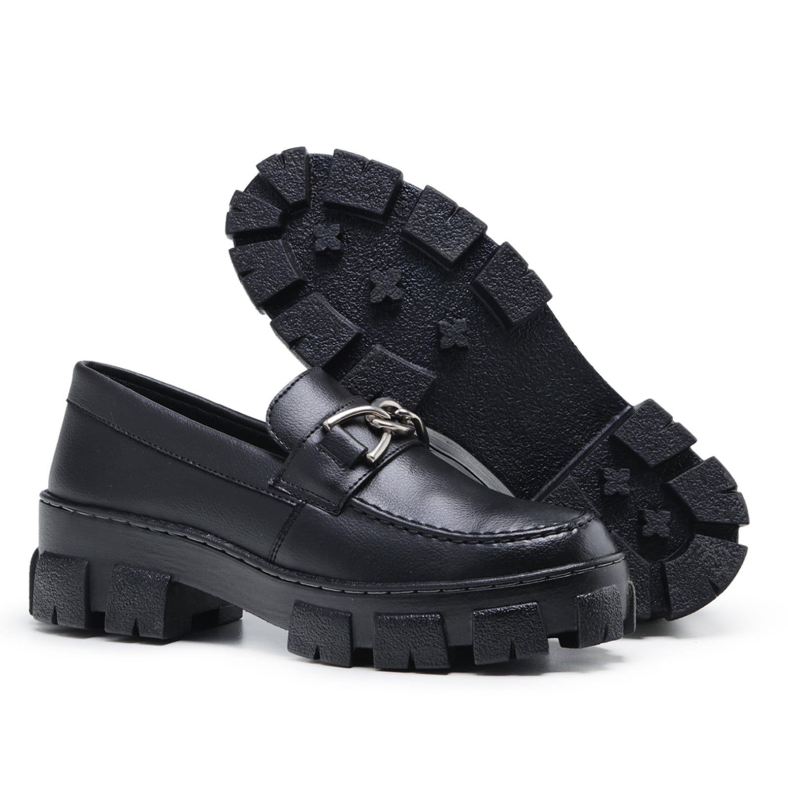 Mocassim Feminino Tratorado Oxford Fivela