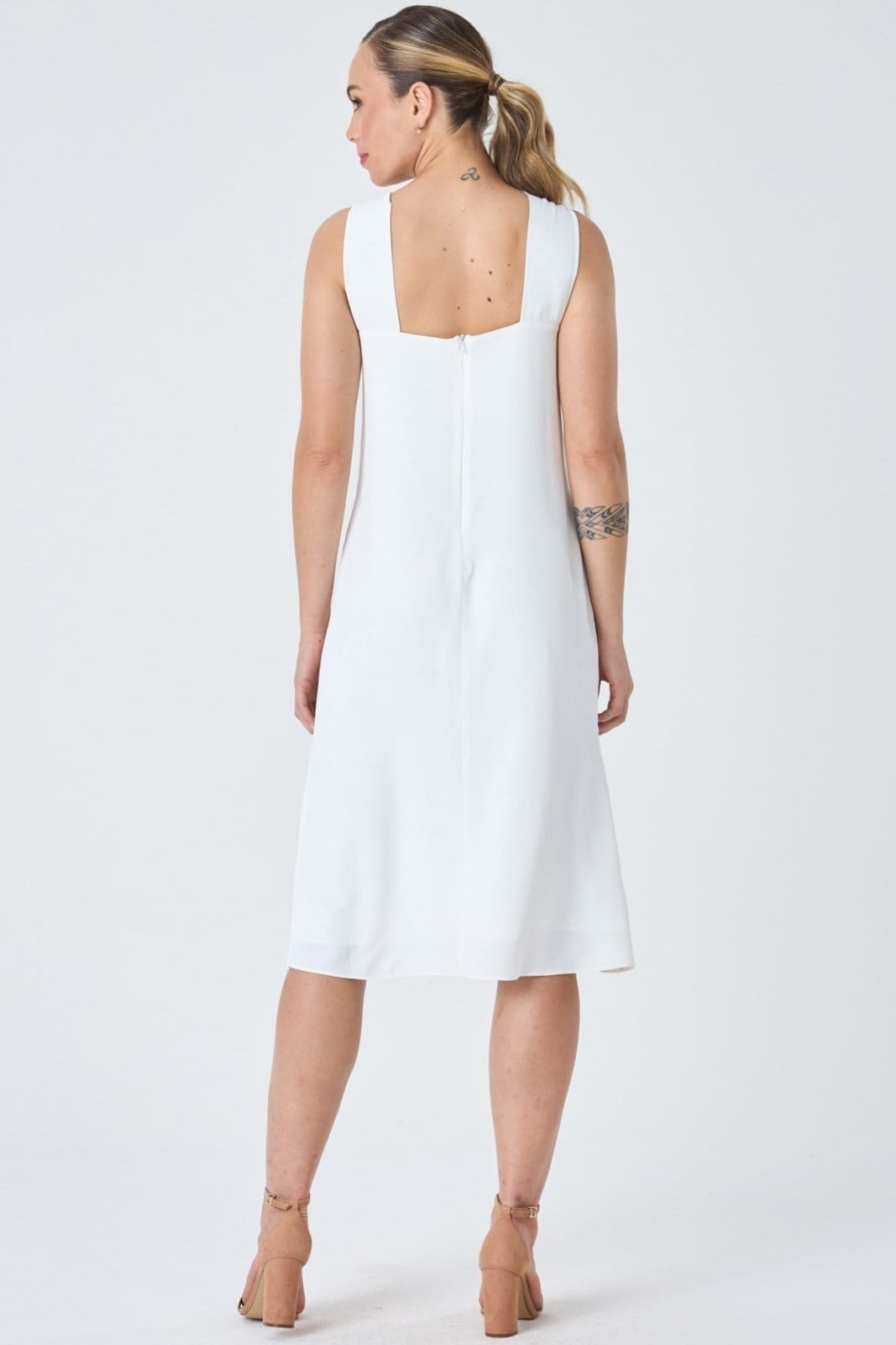 Vista principal Vestido Midi PKS Frente Única Off White PKS off-white white