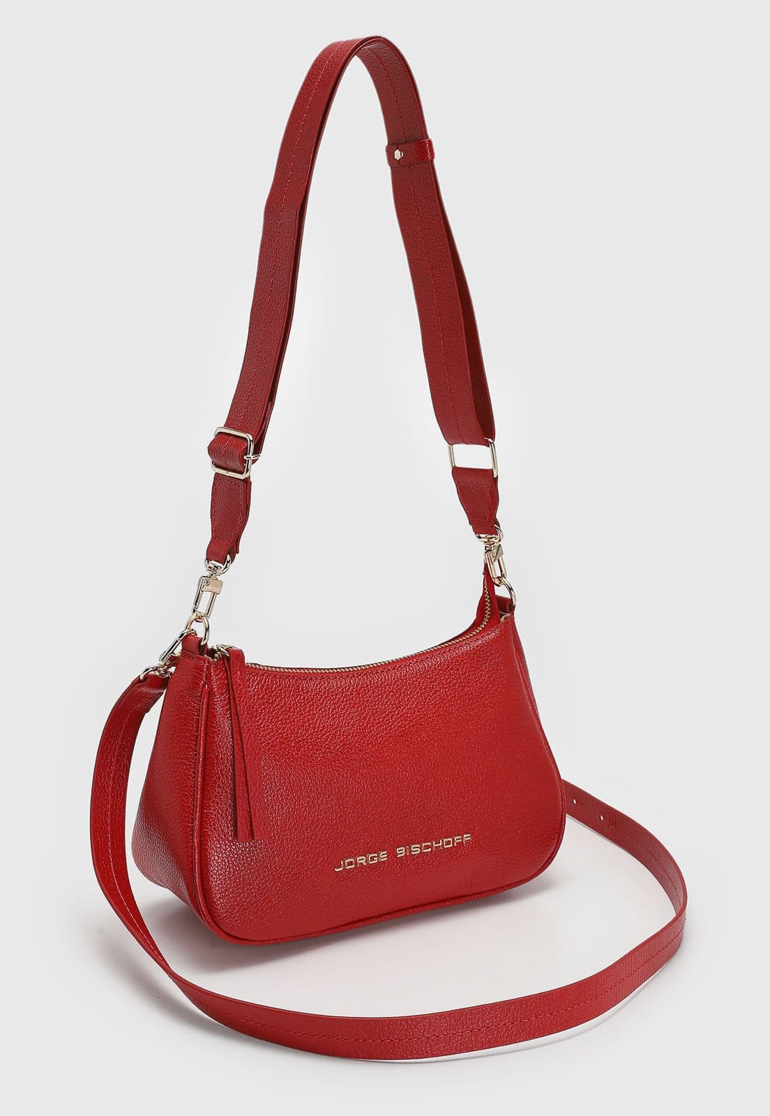 Vista 2 Bolsa Feminina Jorge Bischoff Média Vermelha Jorge Bischoff vermelho