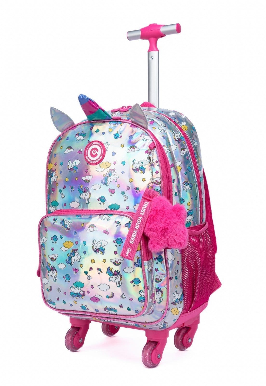 Kit Mochila Rodinhas Estojo Lancheira Menina - 2