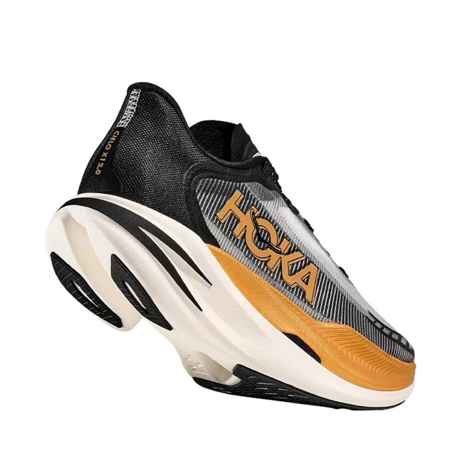Vista 2 Tênis Hoka Cielo X1 2.0 Masculino Black/Gold HOKA preto black